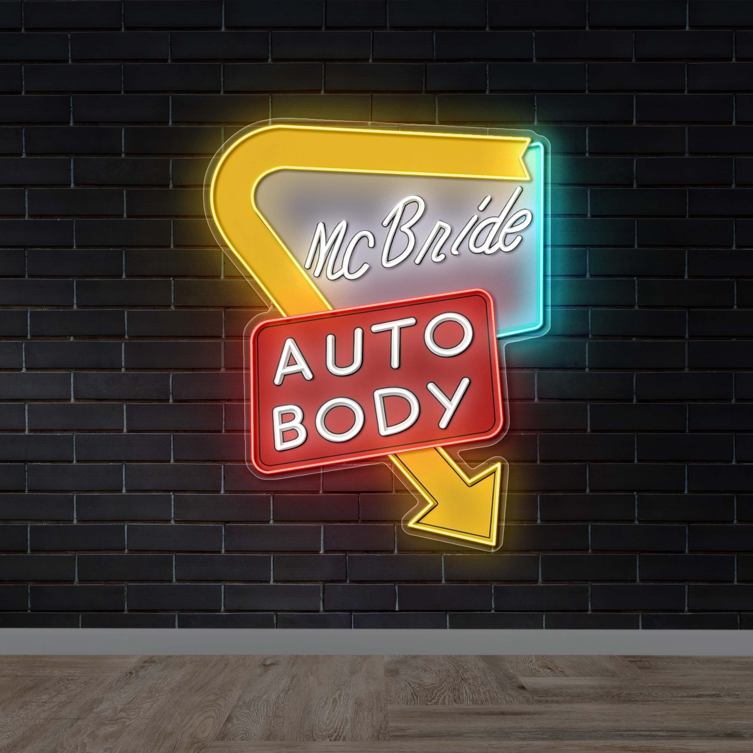 Mcbride Auto Body - Premium Neon Artwork