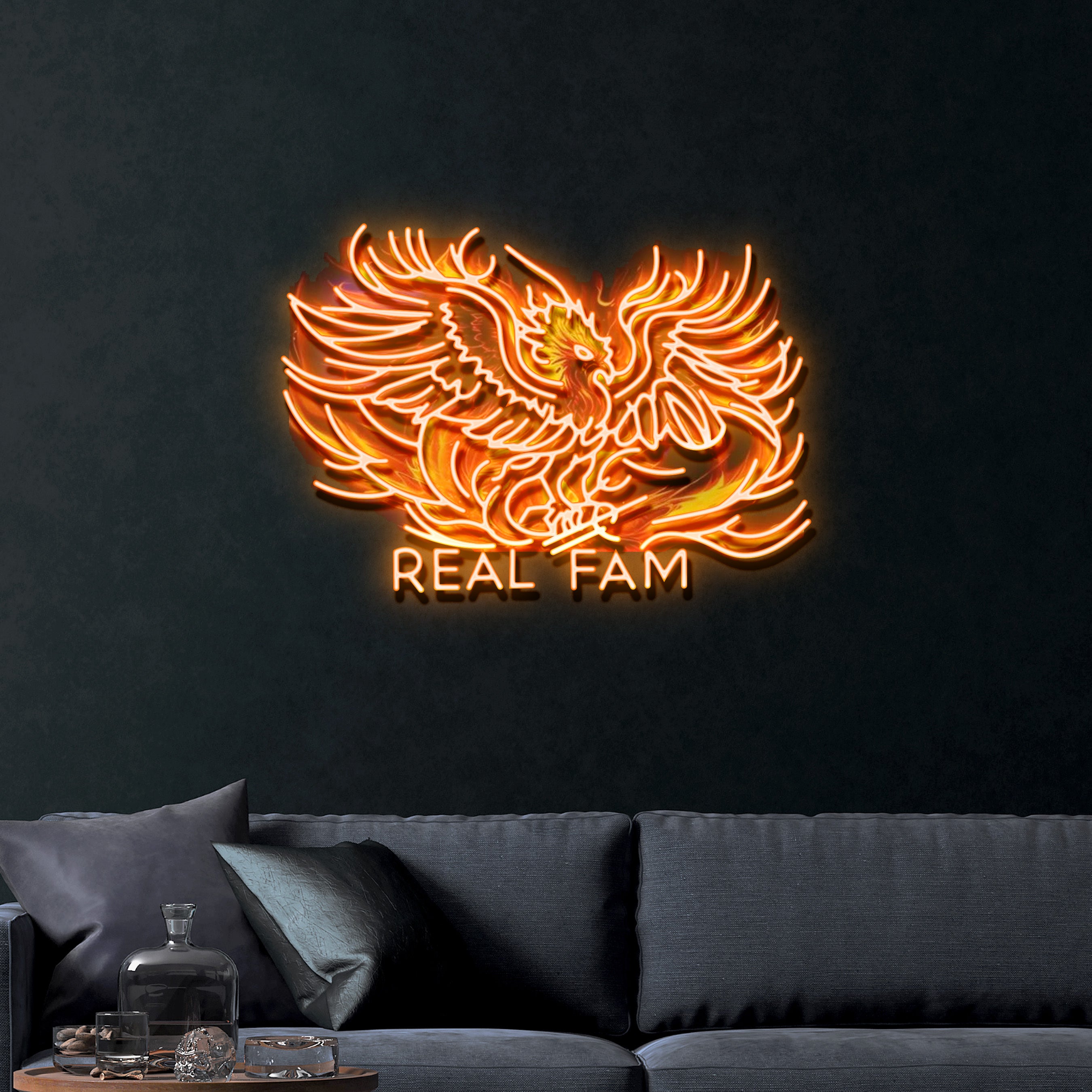 Real Fam – Premium Neon Artwork