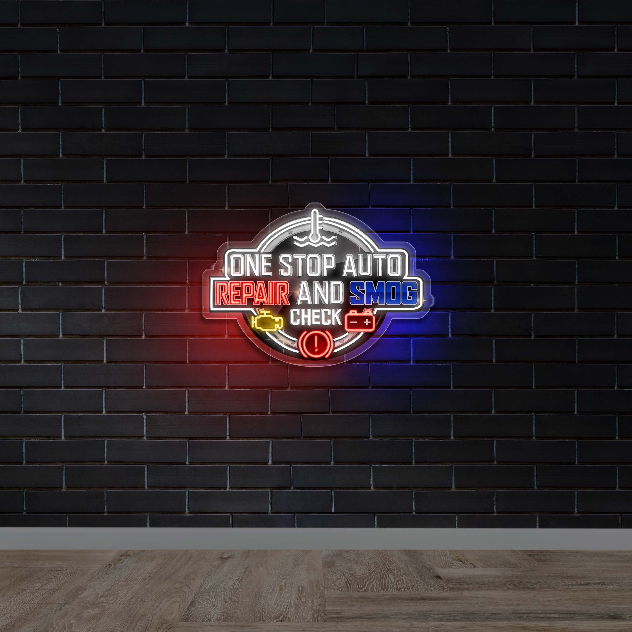 One Stop Auto Repair - Premium Neon Artwork
