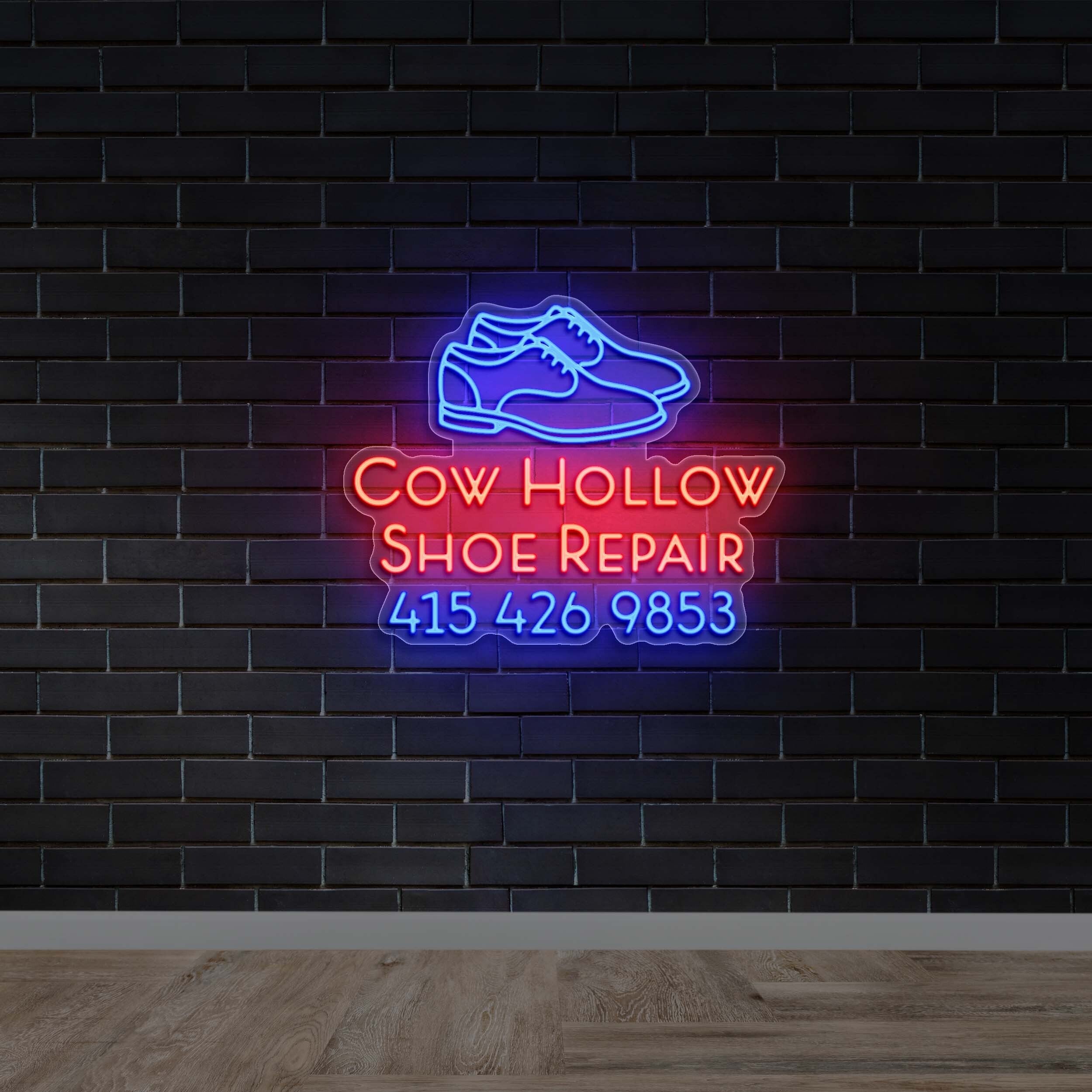 Cow Hollow Shoe Repair | 2nd Version - Premium Neon Artwork