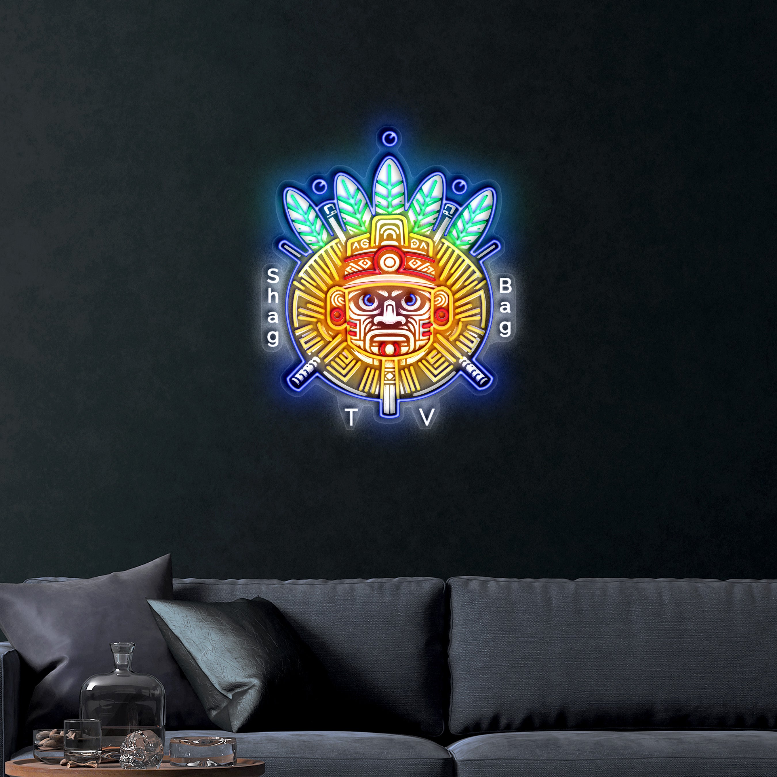 Shag Bag TV – Premium Neon Artwork