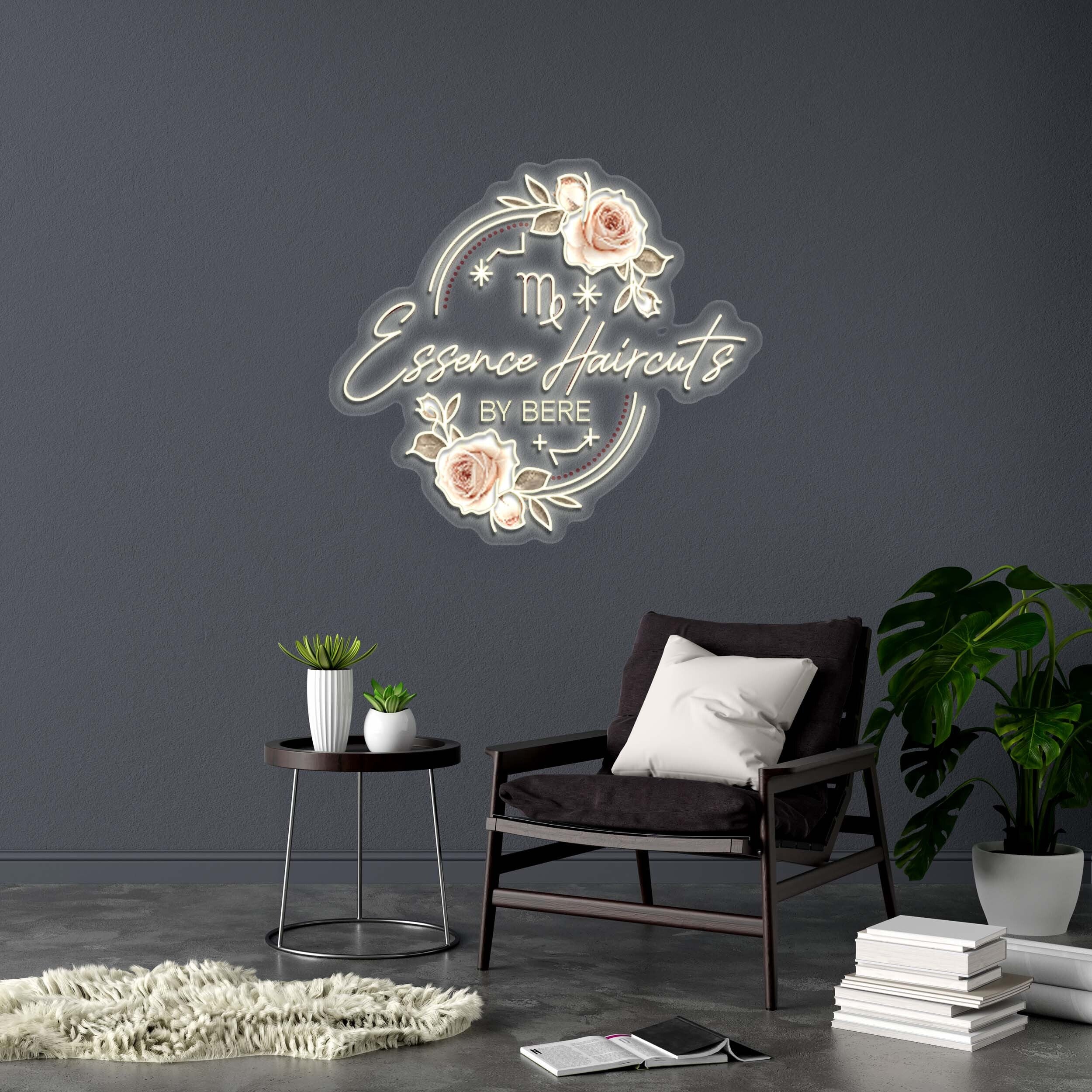 Essence Haircuts - Premium Neon Artwork