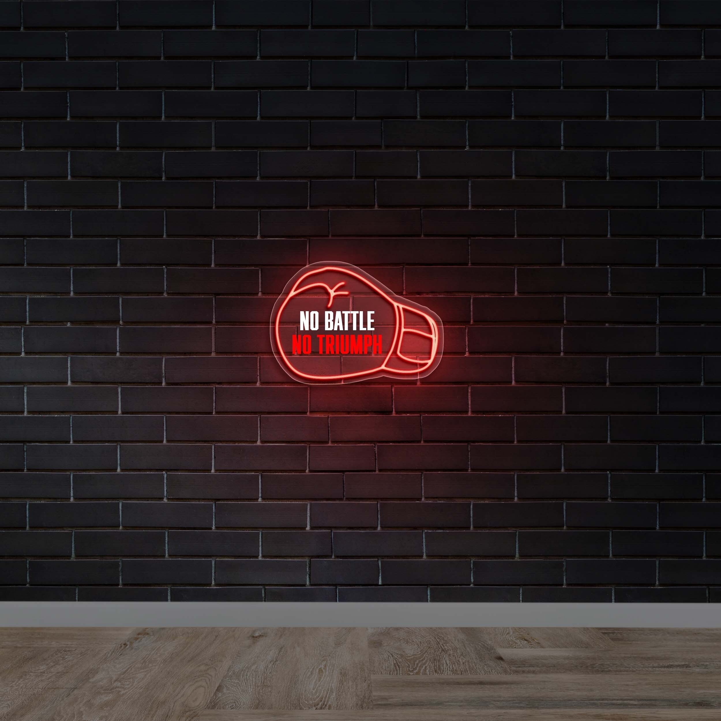 No Battle No Triumph - Premium Neon Artwork