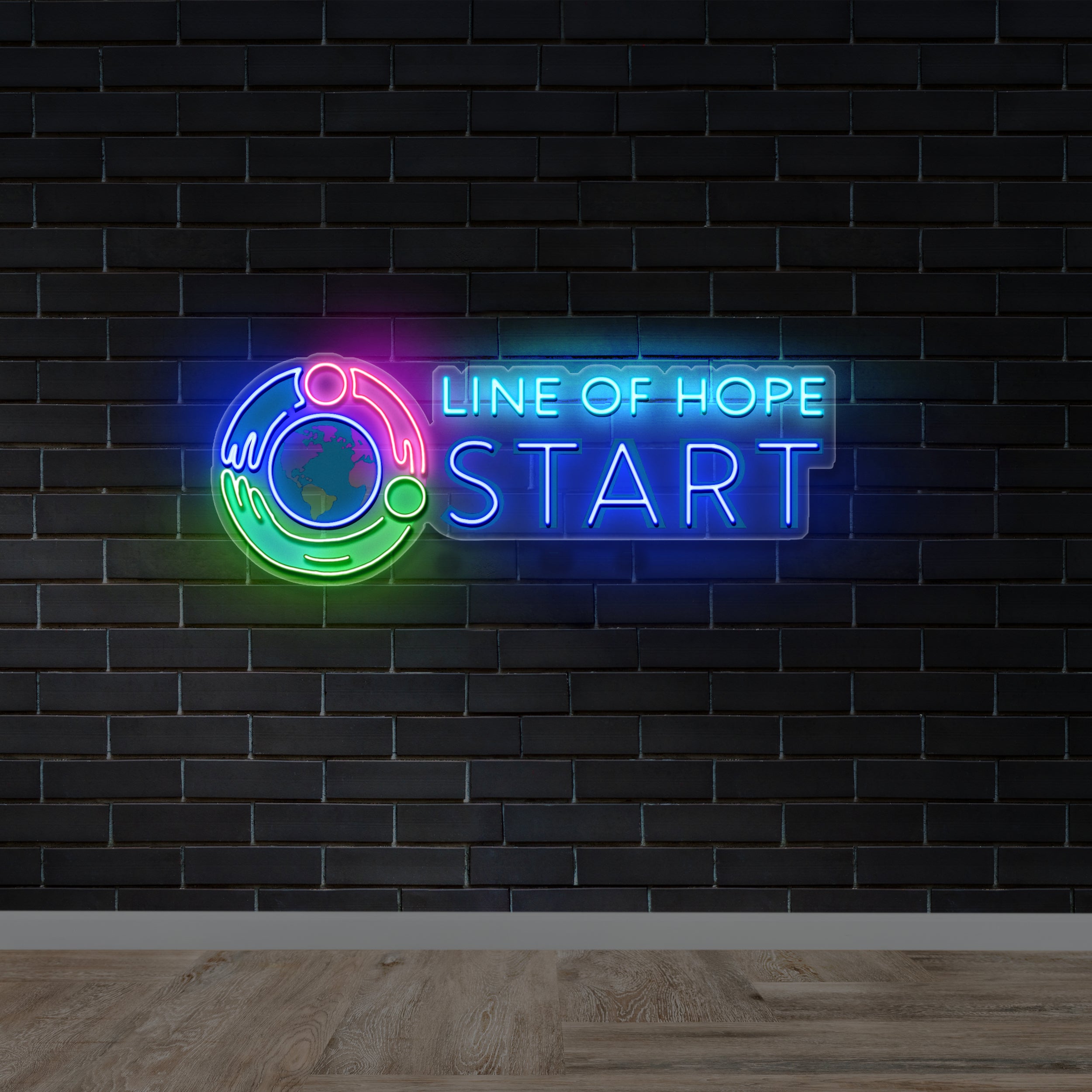 LINE OF HOPE START - Premium Neon Artwork