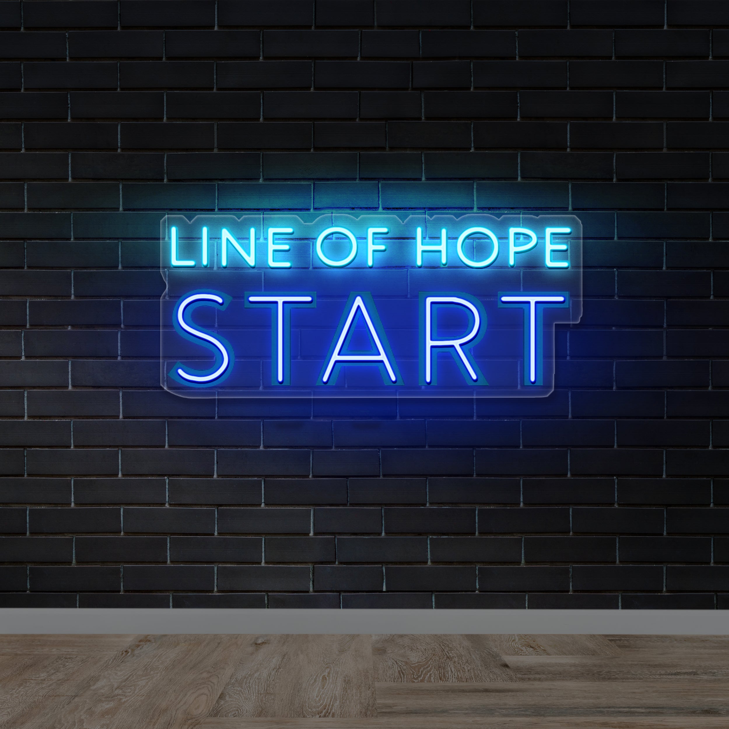 LINE OF HOPE START | Text only - Premium Neon Artwork