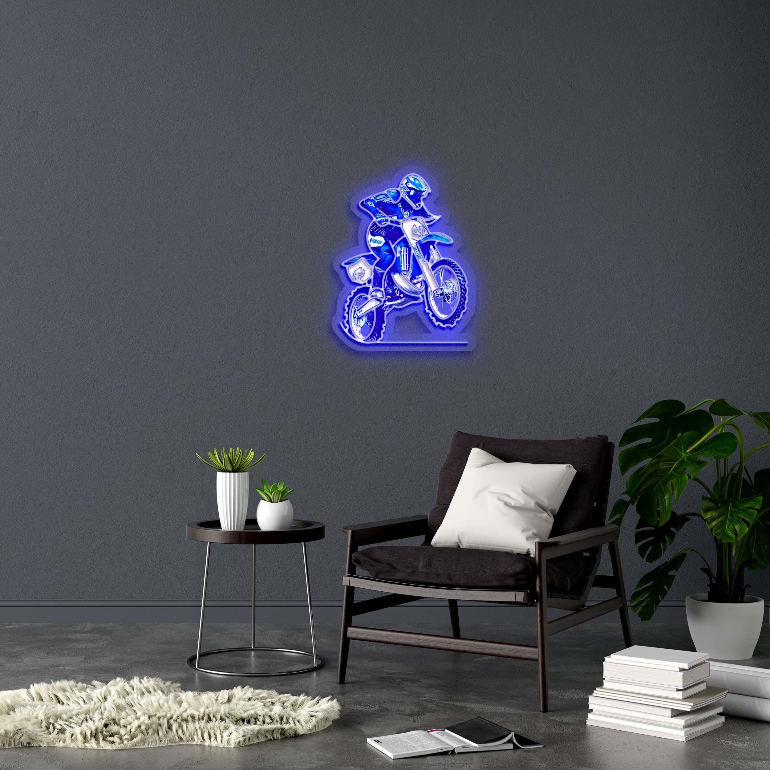 Rider in Neon - Premium Neon Artwork