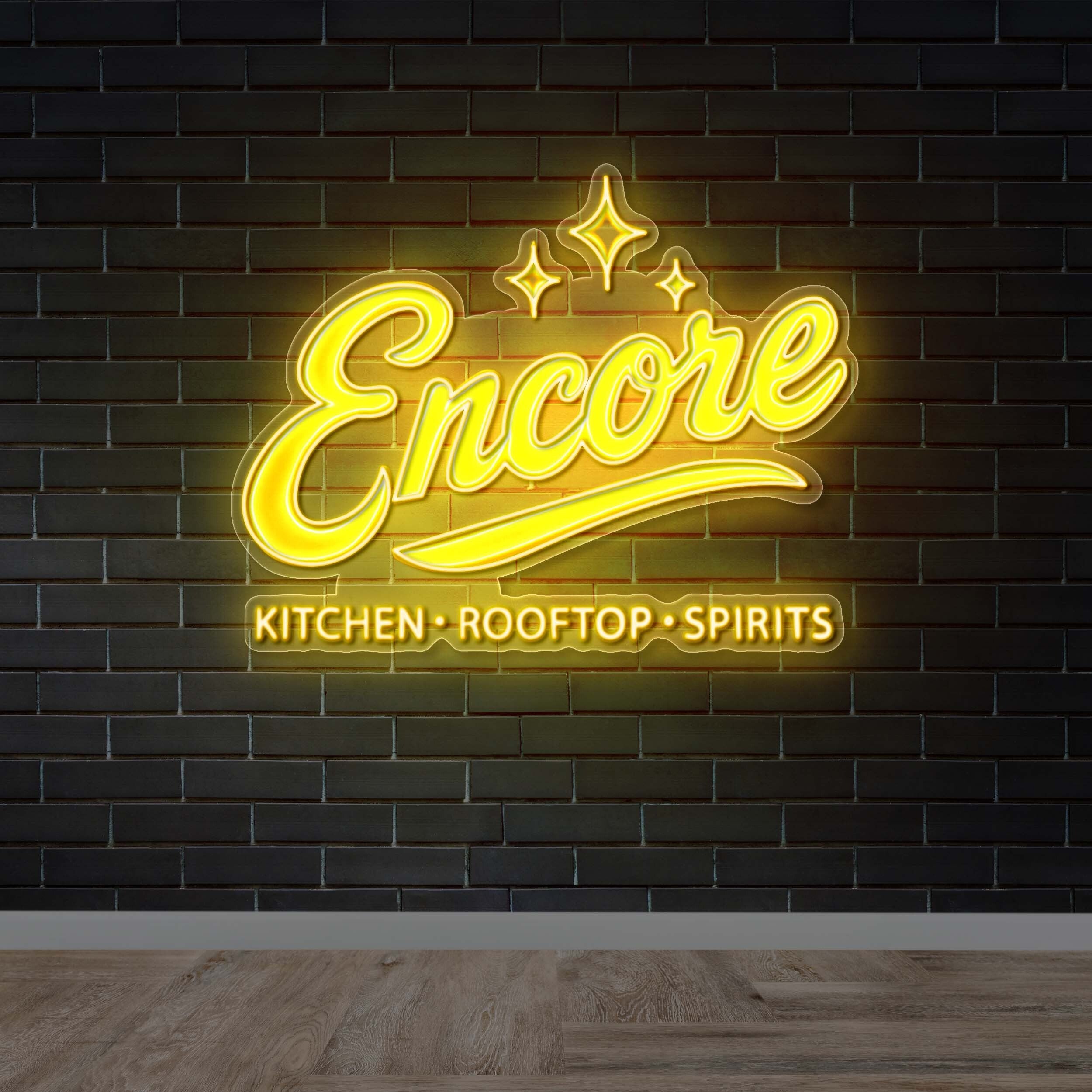 Encore Kitchen Rooftop Spirits – Premium Neon Artwork