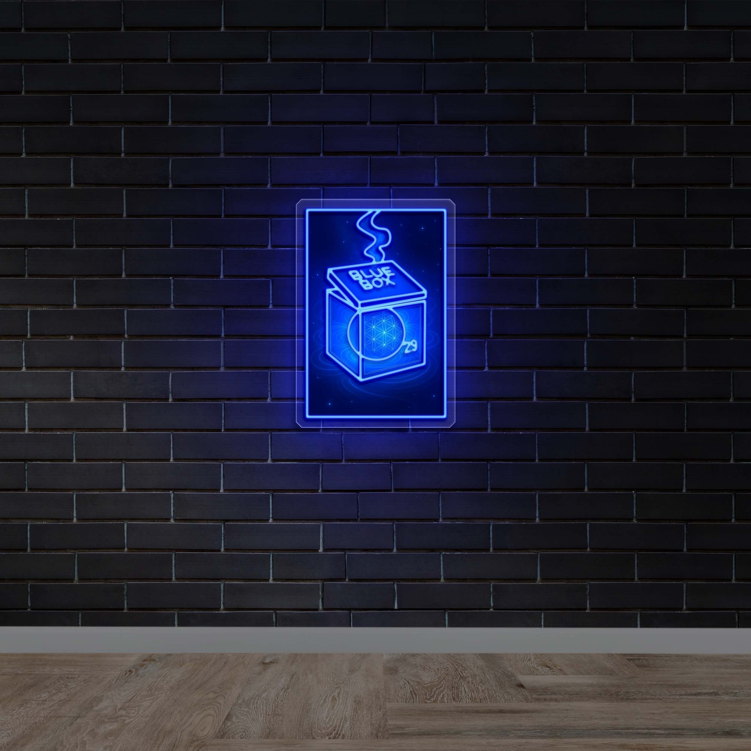 BLUE BOX - Premium Neon Artwork
