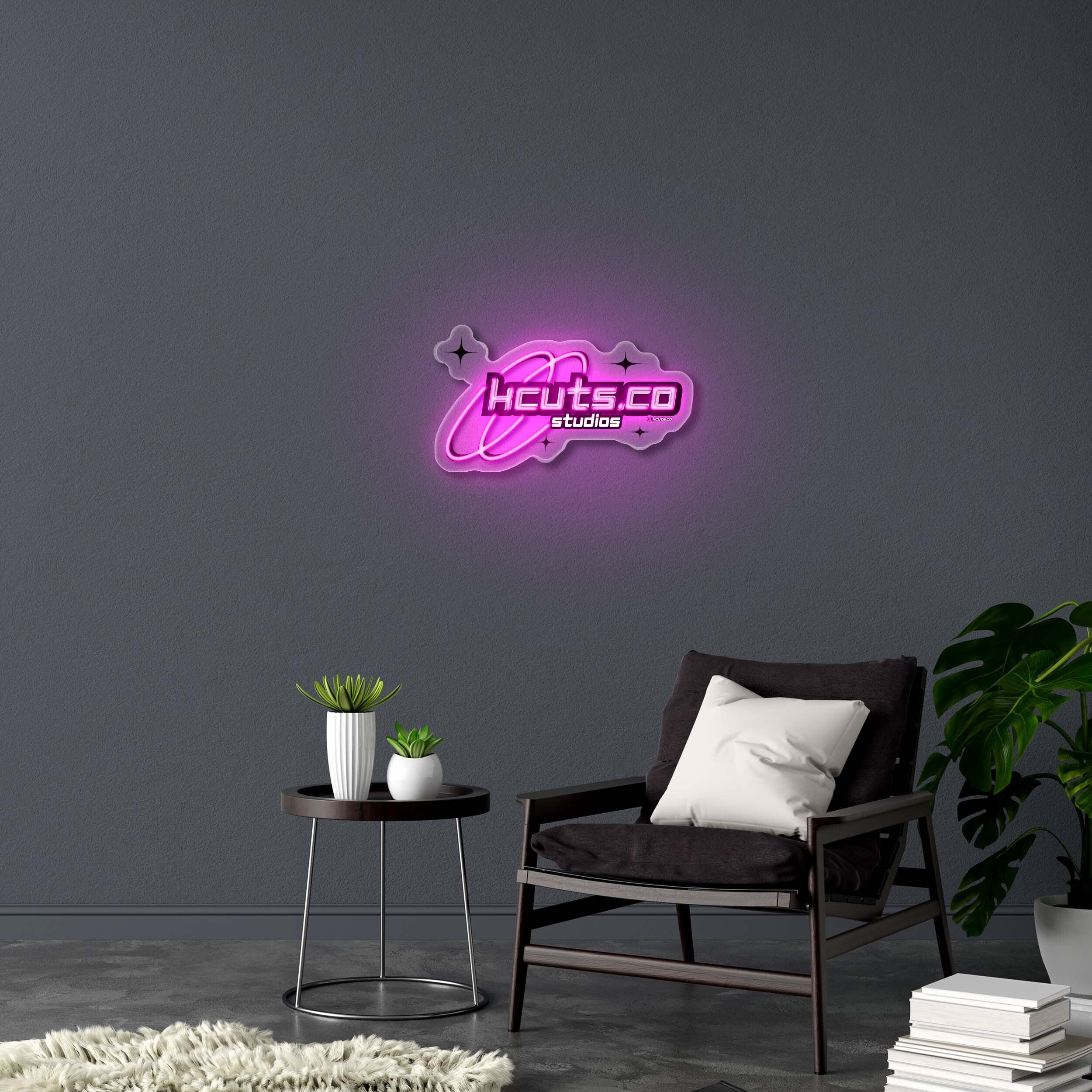 Kcuts.co Studio - Premium Neon Artwork