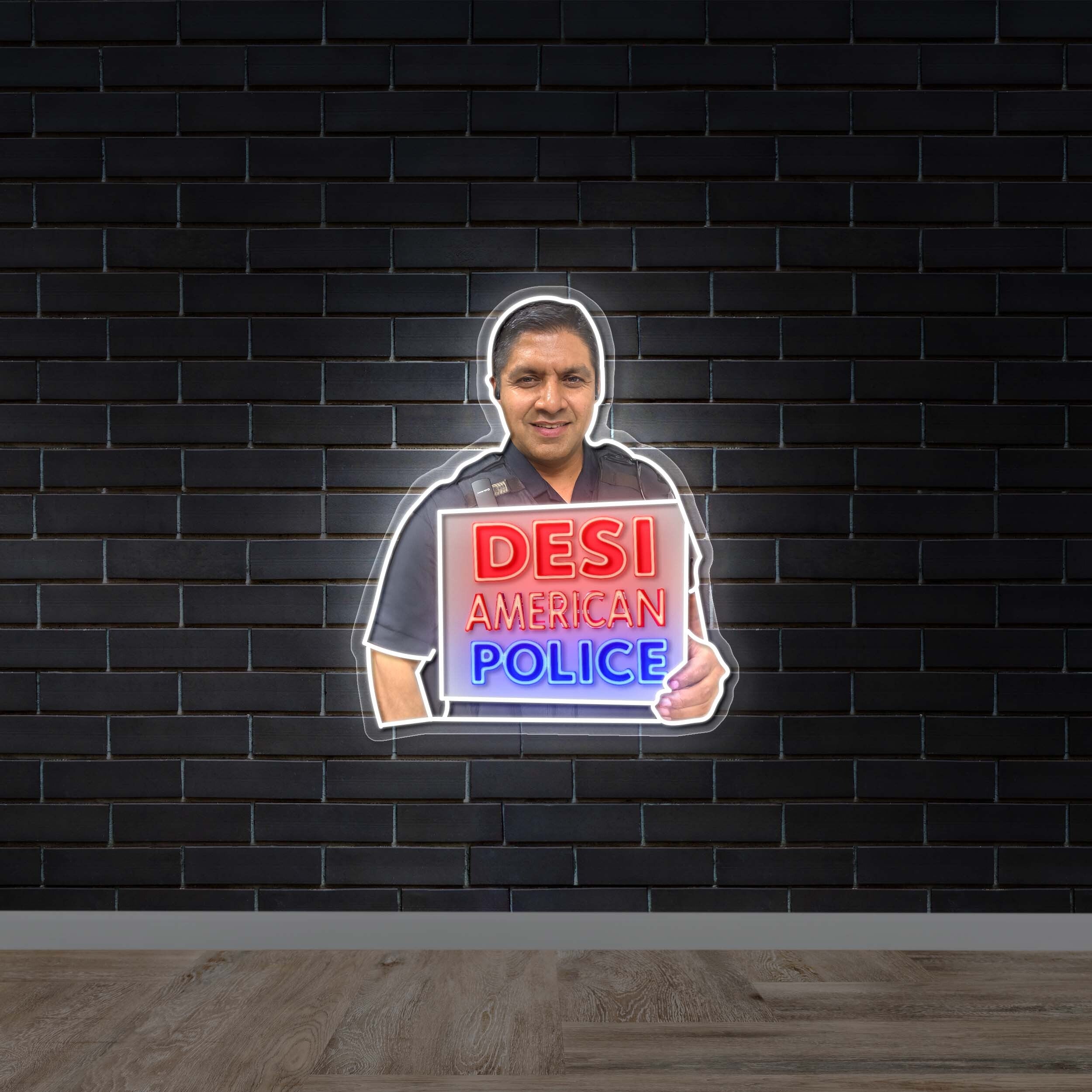 DESI AMERICAN POLICE - Premium Neon Artwork
