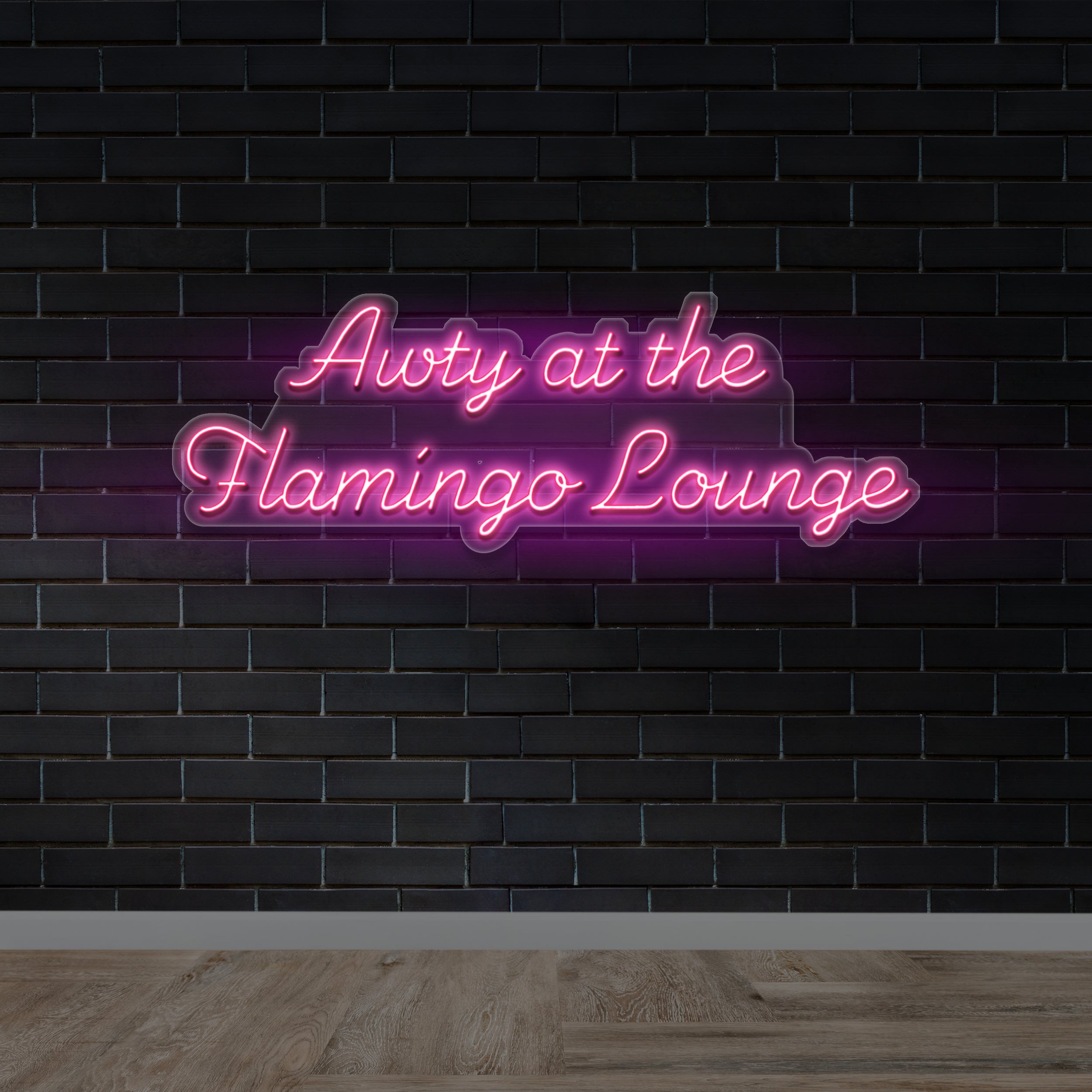 Awty at the Flamingo Lounge - Premium Neon Artwork
