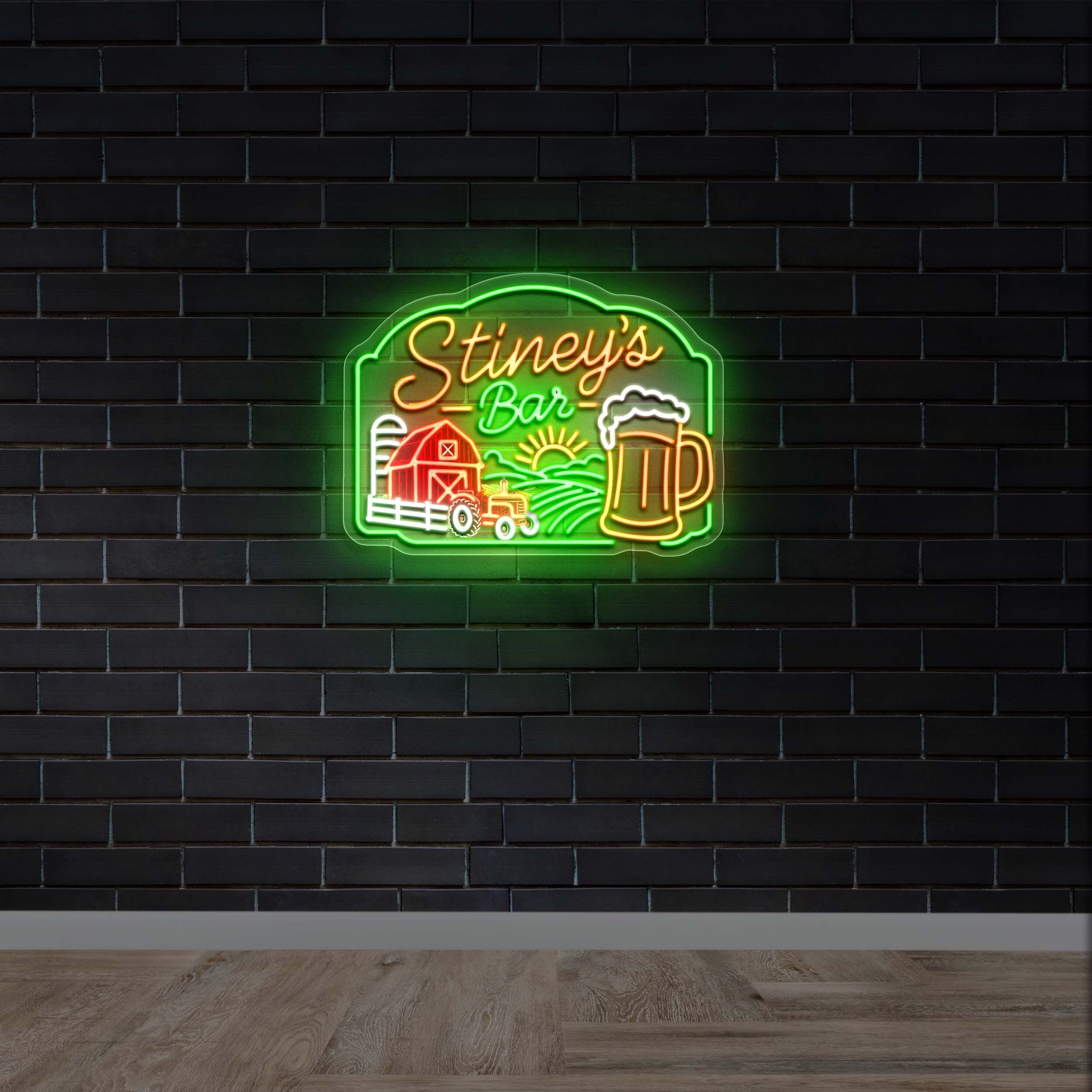 Stiney's Bar - Premium Neon Artwork