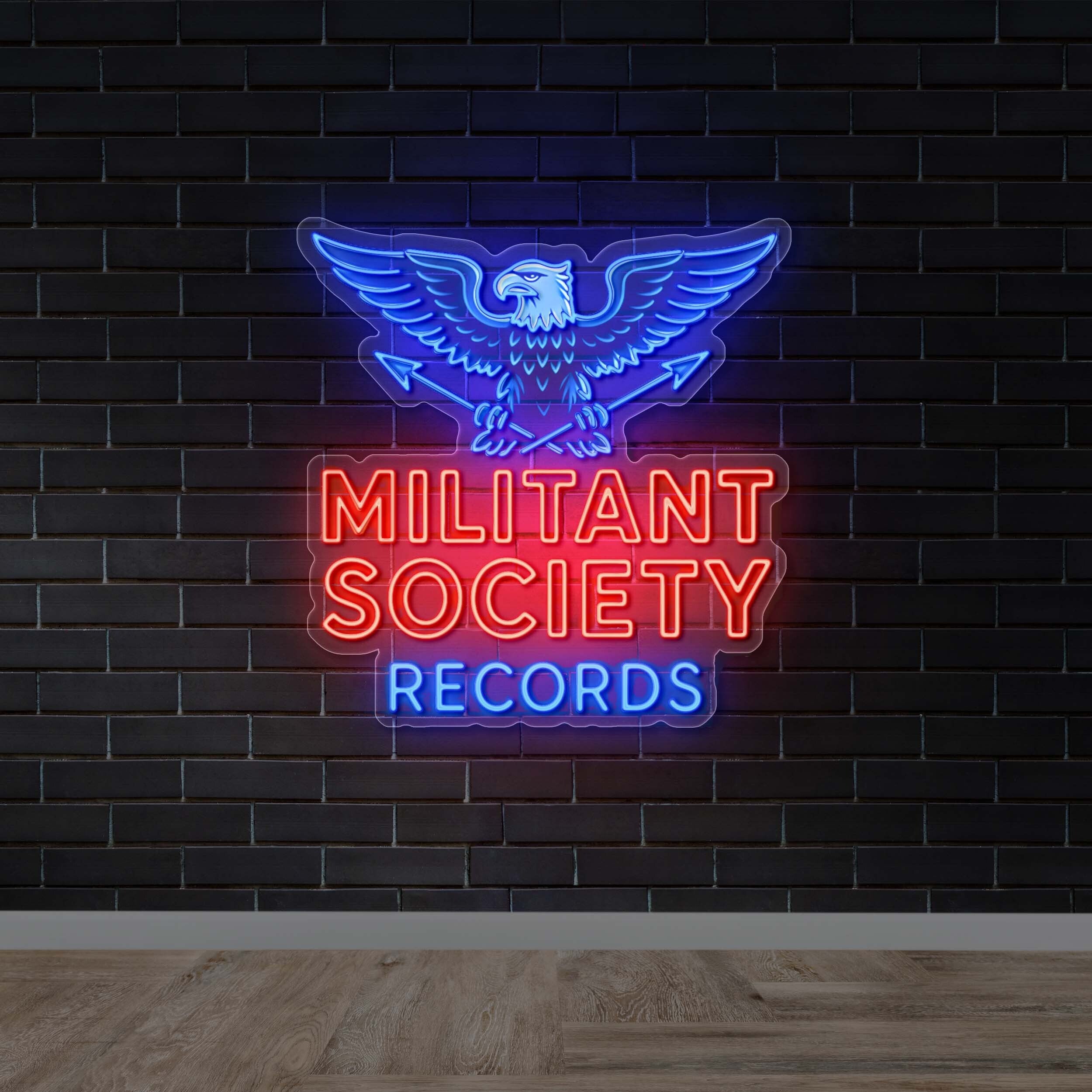 Militant Society Records - Premium Neon Artwork