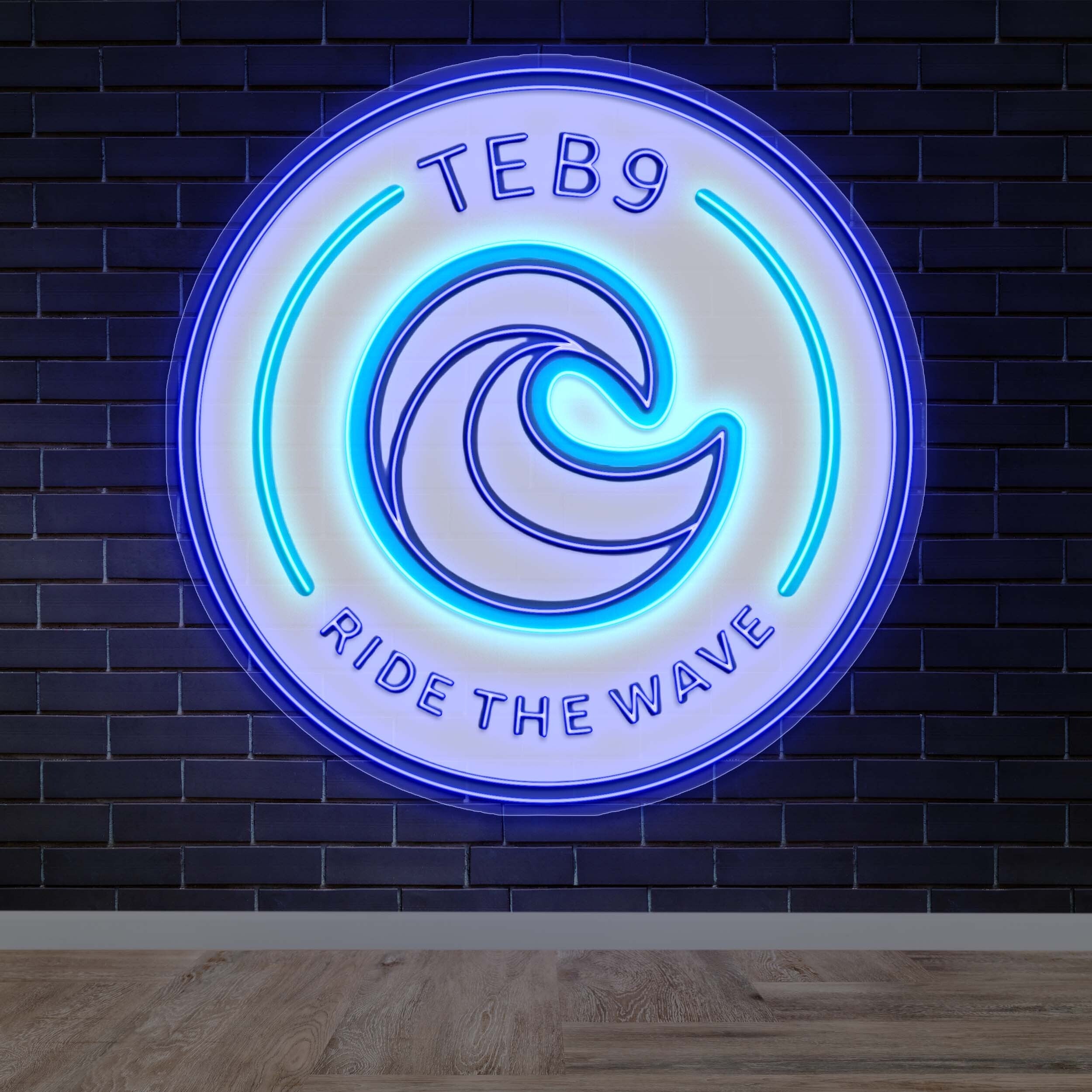 TEB9 Ride The Wave - Premium Neon Artwork