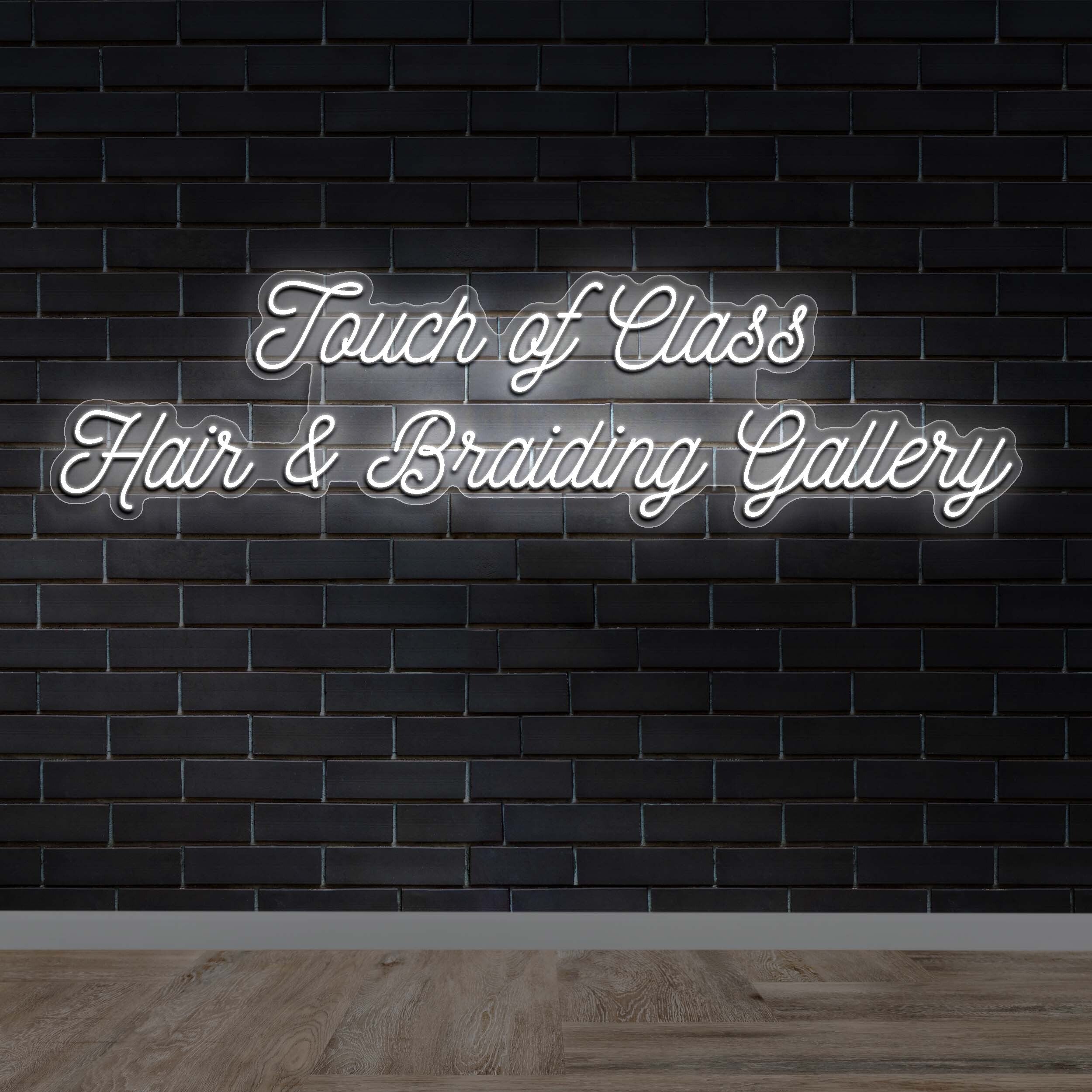 Touch of Class Hair & Braiding Gallery - Premium Neon Artwork