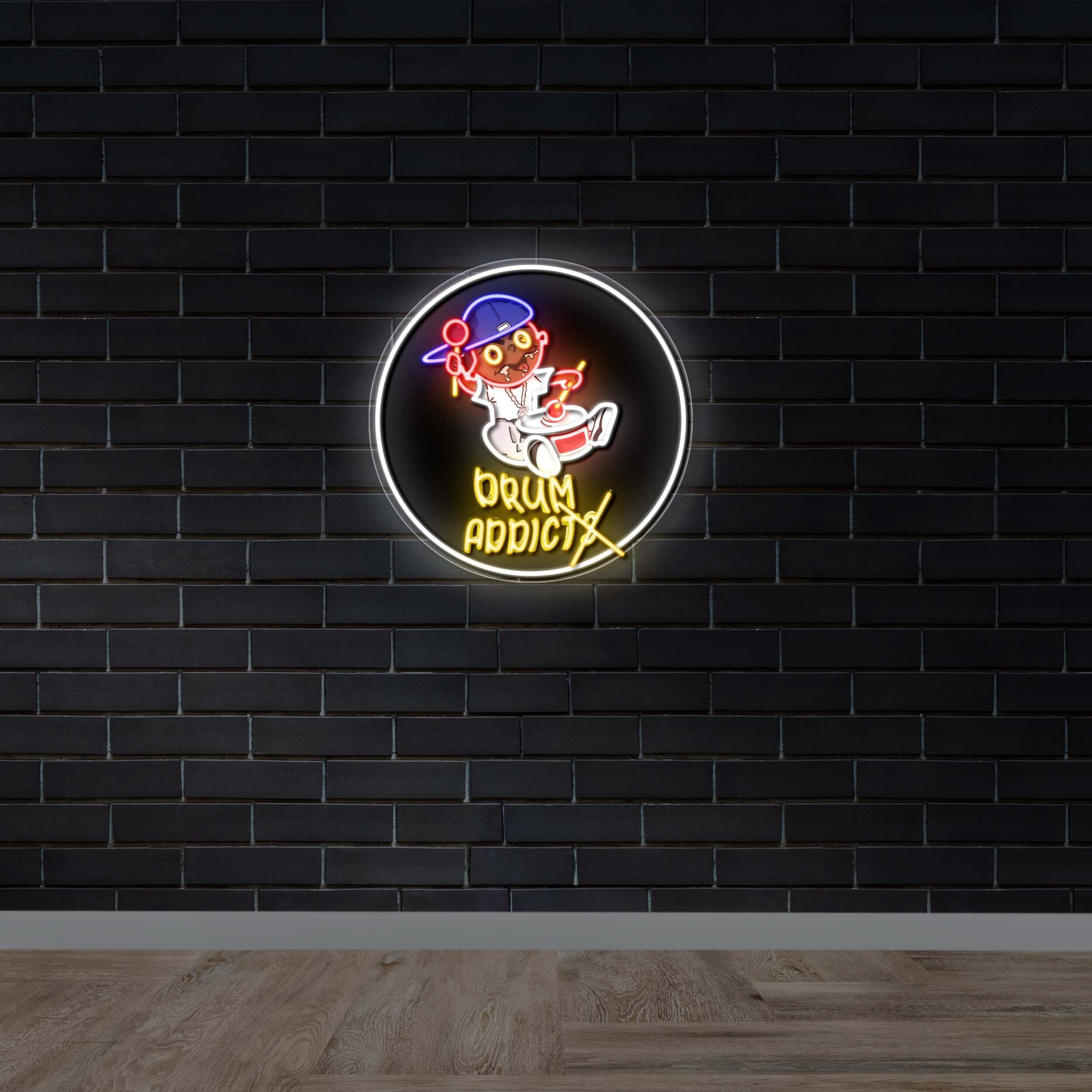 Drum Addicts | 2nd Smaller Version - Premium Neon Artwork