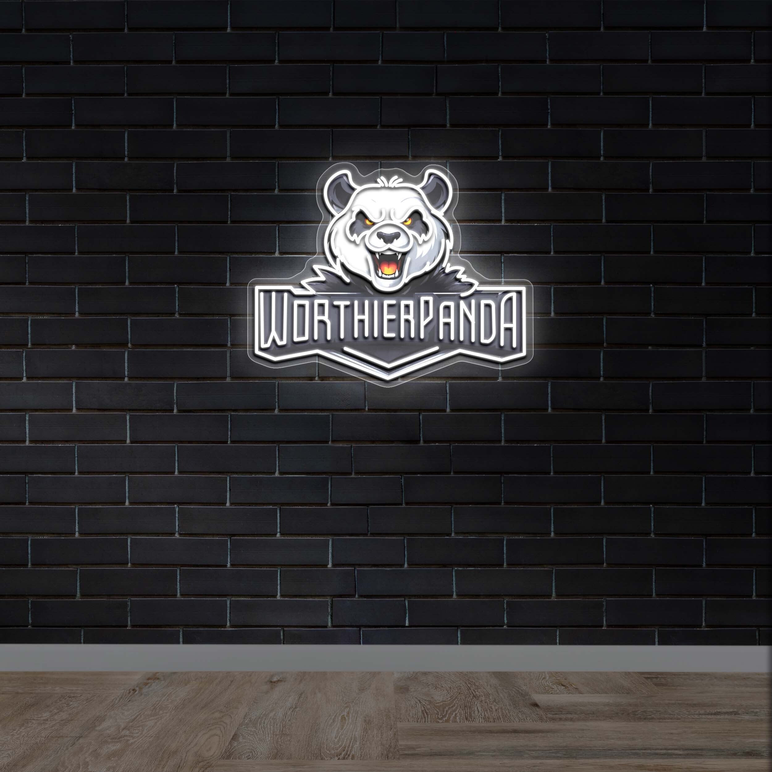 WORTHIER PANDA - Premium Neon Artwork