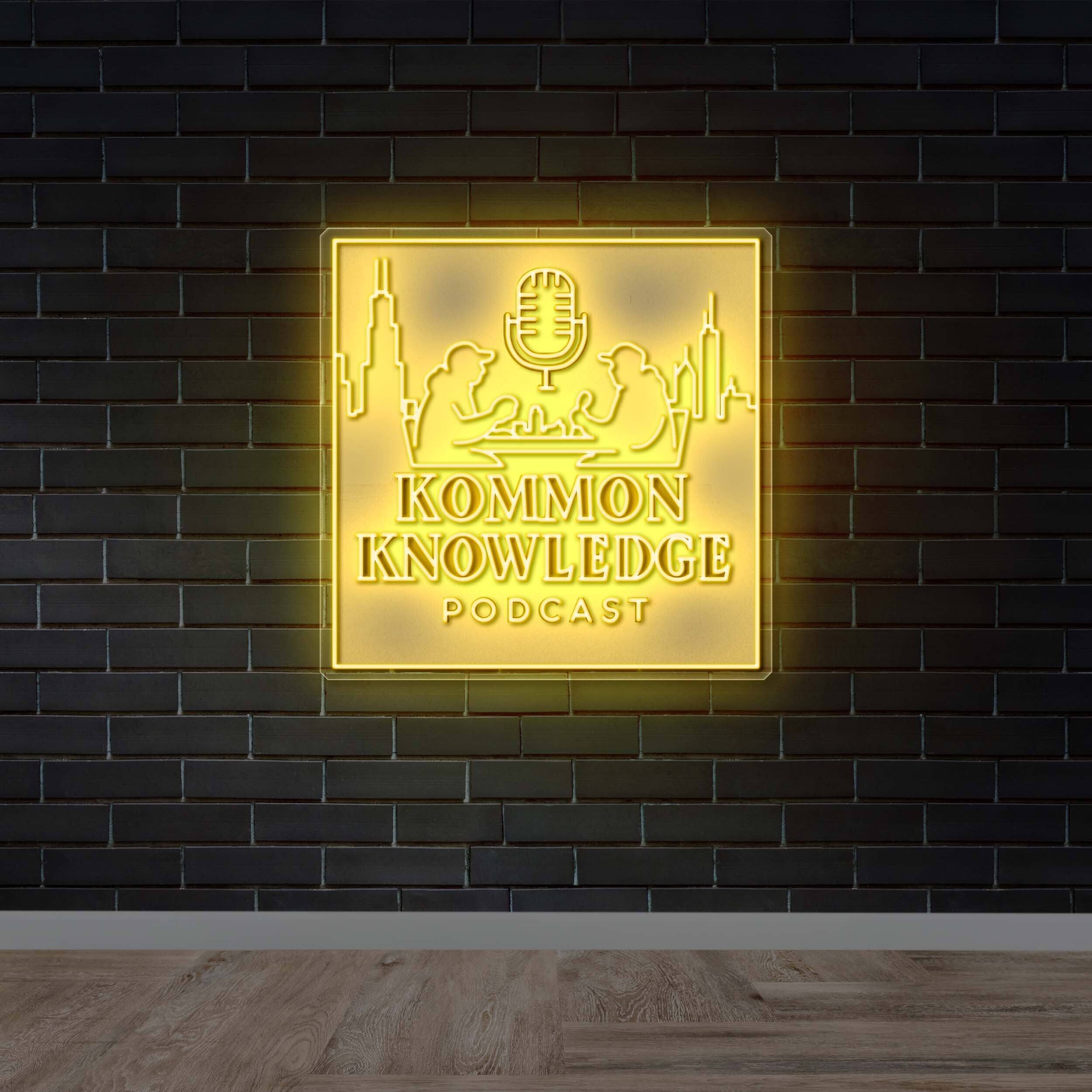 KOMMON KNOWLEDGE Podcast - Premium Neon Artwork