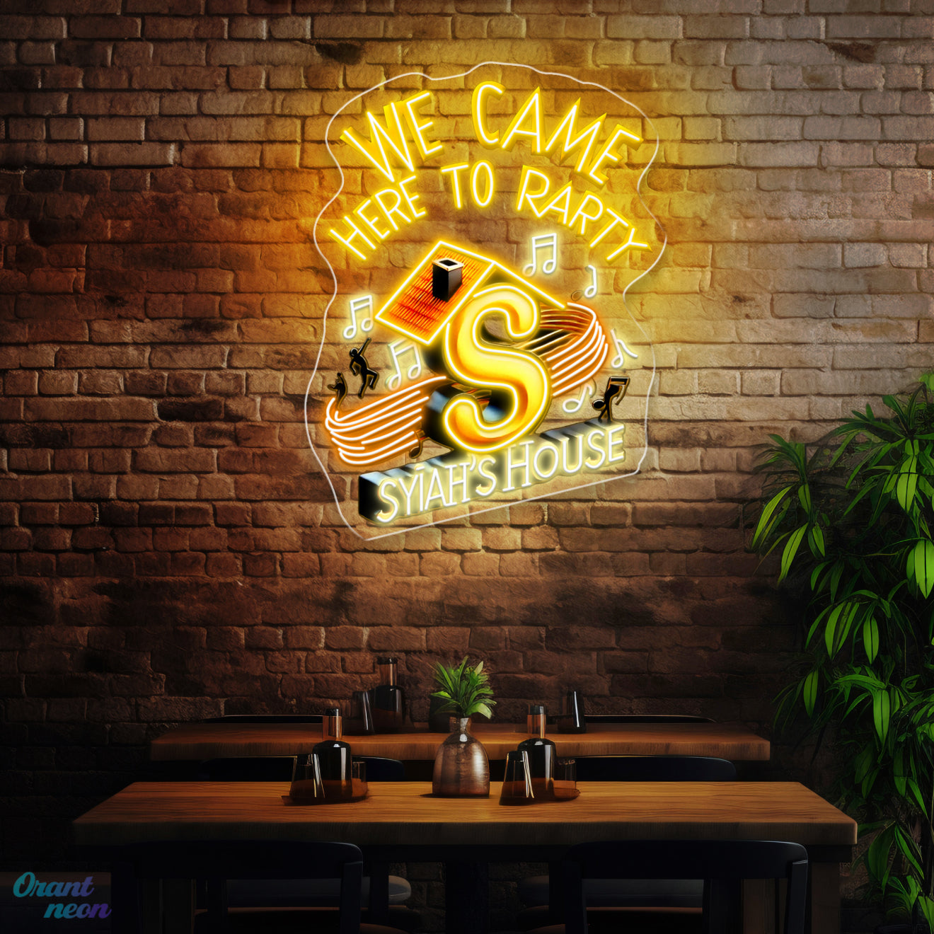 WE CAME HERE TO PARTY - Premium Neon Artwork