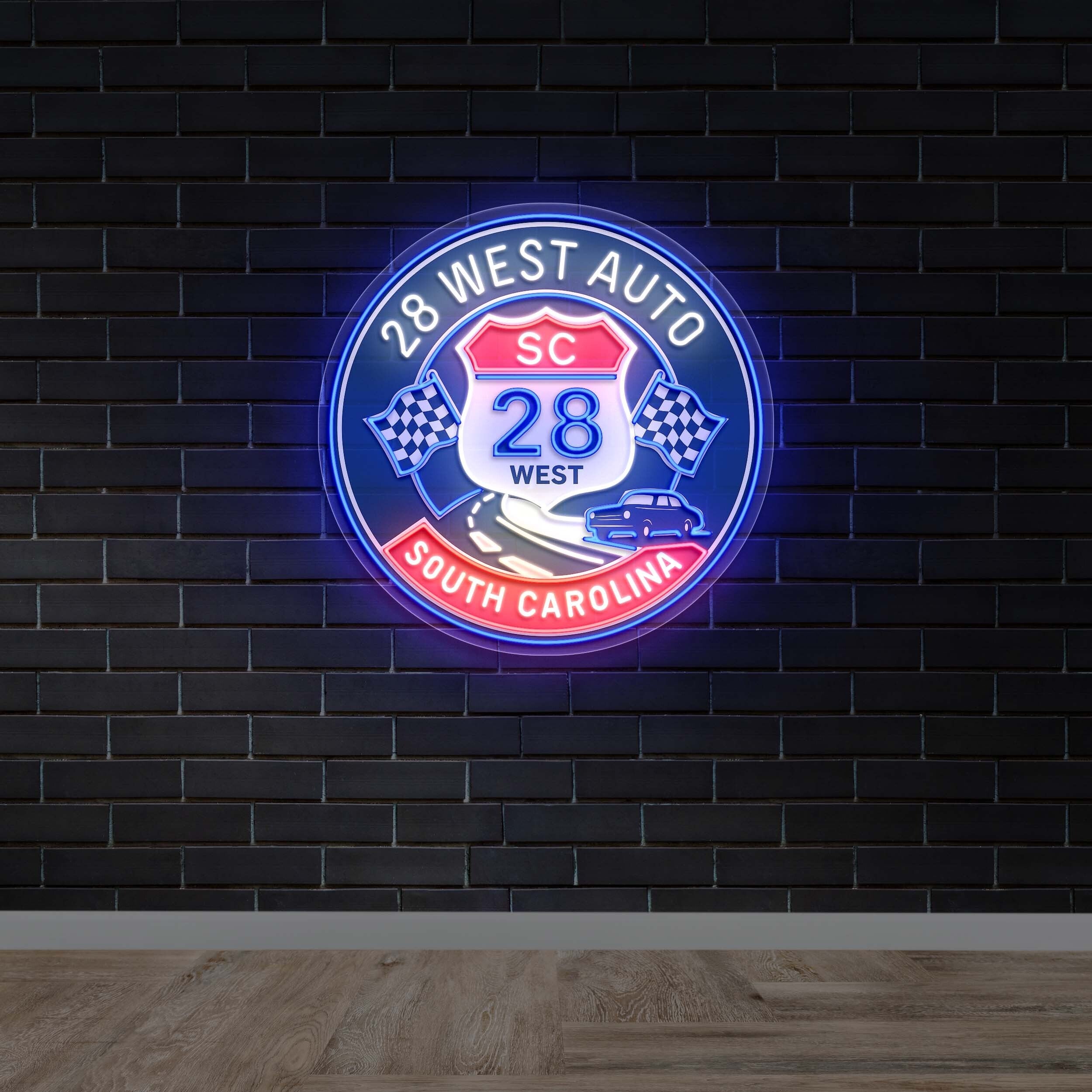 28 West Auto - Premium Neon Artwork