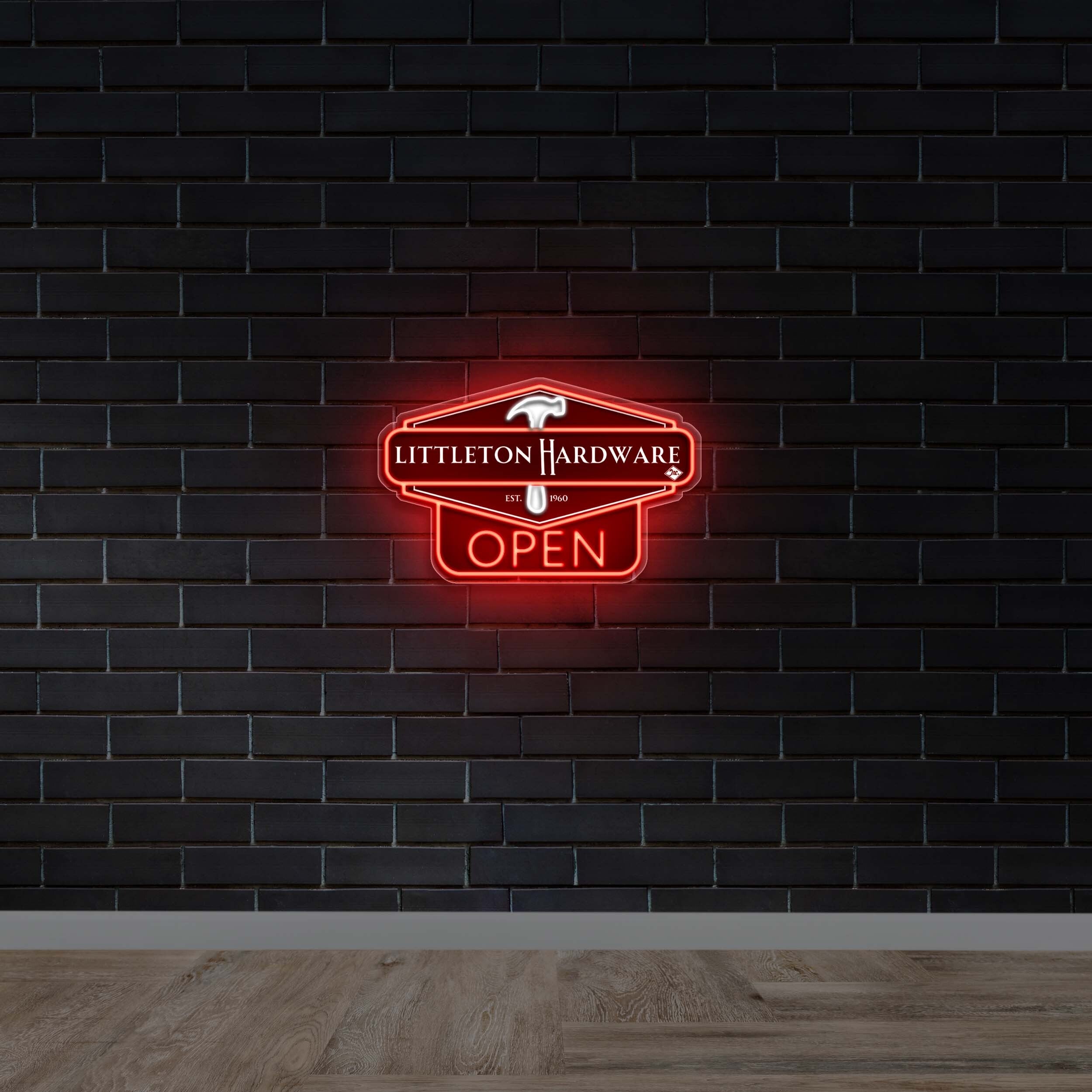 Littleton Hardware - Premium Neon Artwork