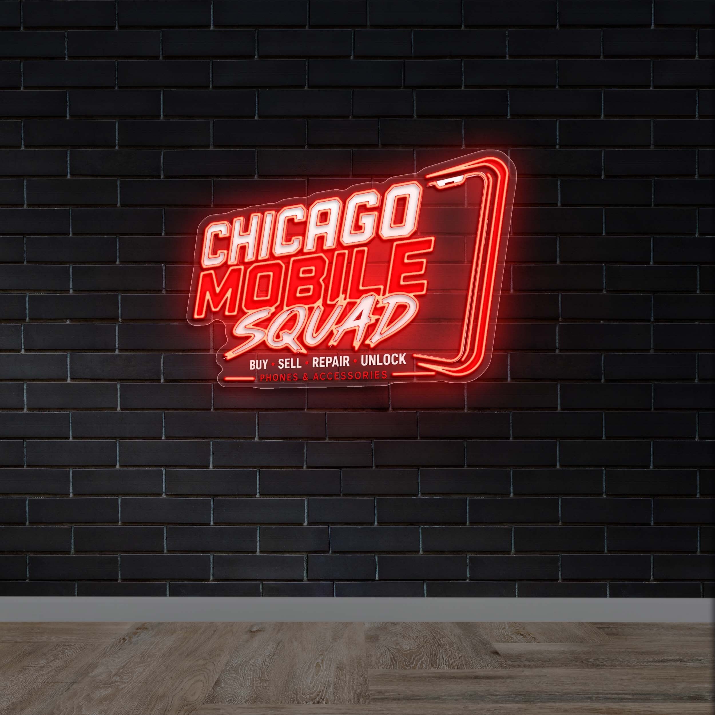 CHICAGO MOBILE SQUAD - Premium Neon Artwork