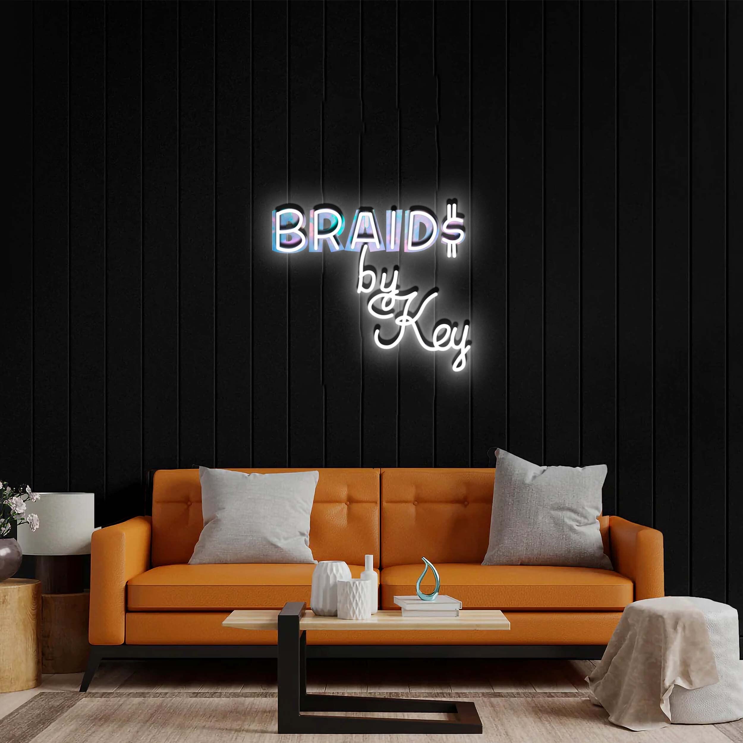 Braids by Key - Premium Neon Artwork