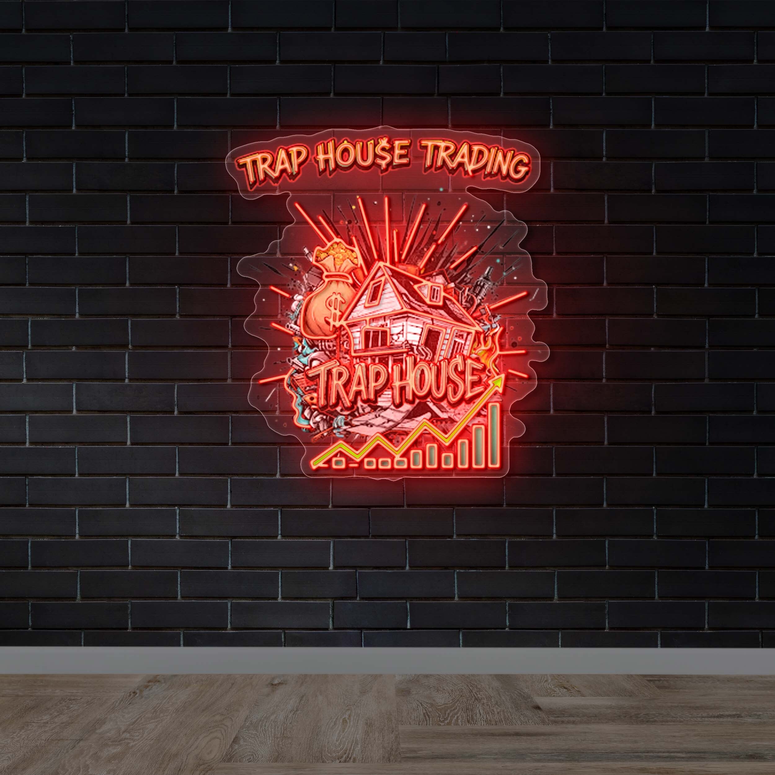 TRAP HOUSE TRADING - Premium Neon Artwork