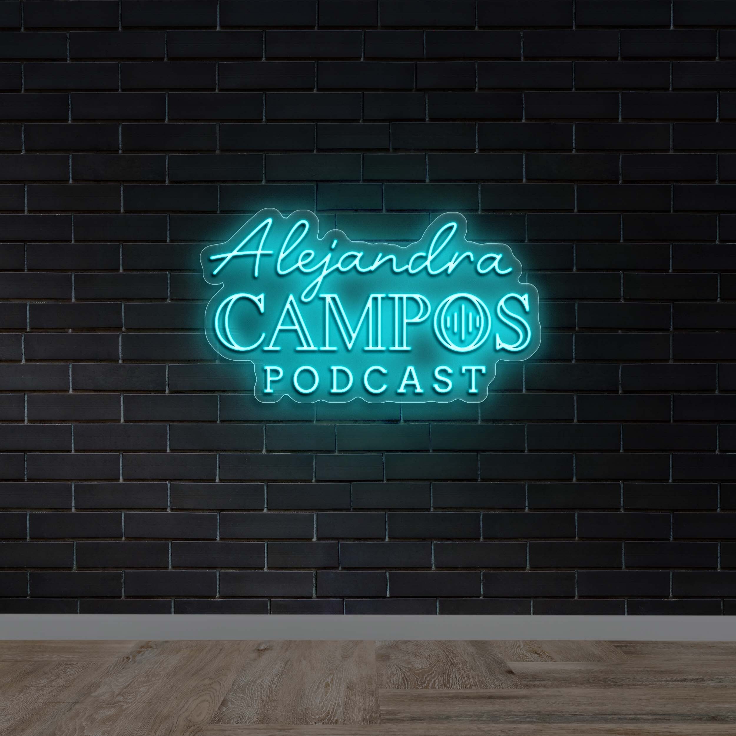 Alejandra Campos Podcast - Premium Neon Artwork