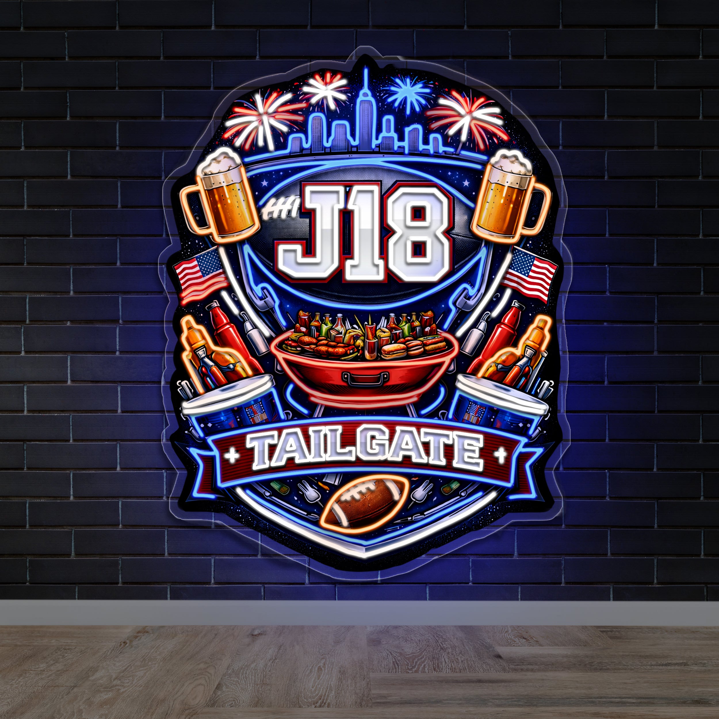 J18 Tailgate - Premium Neon Artwork