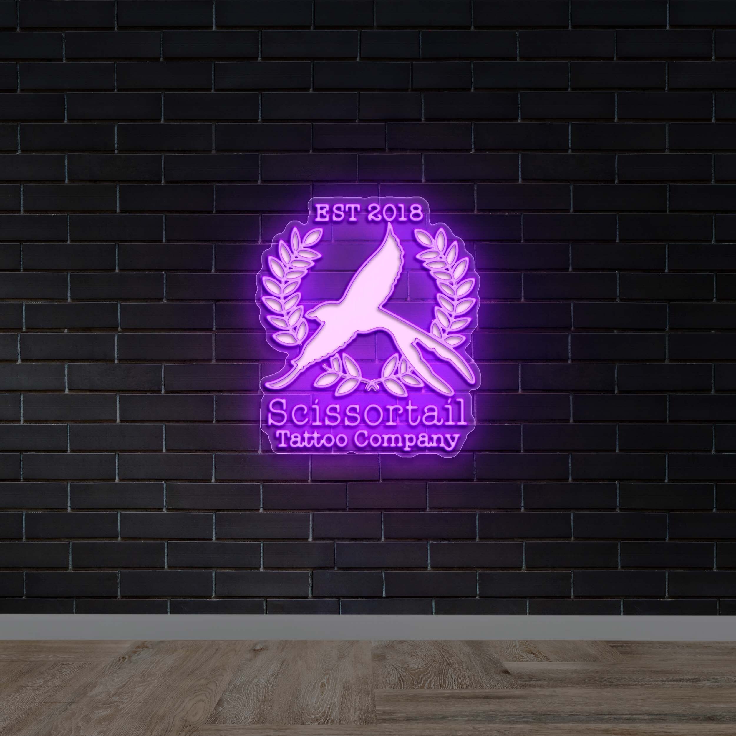 Scissortail Tattoo - Premium Neon Artwork