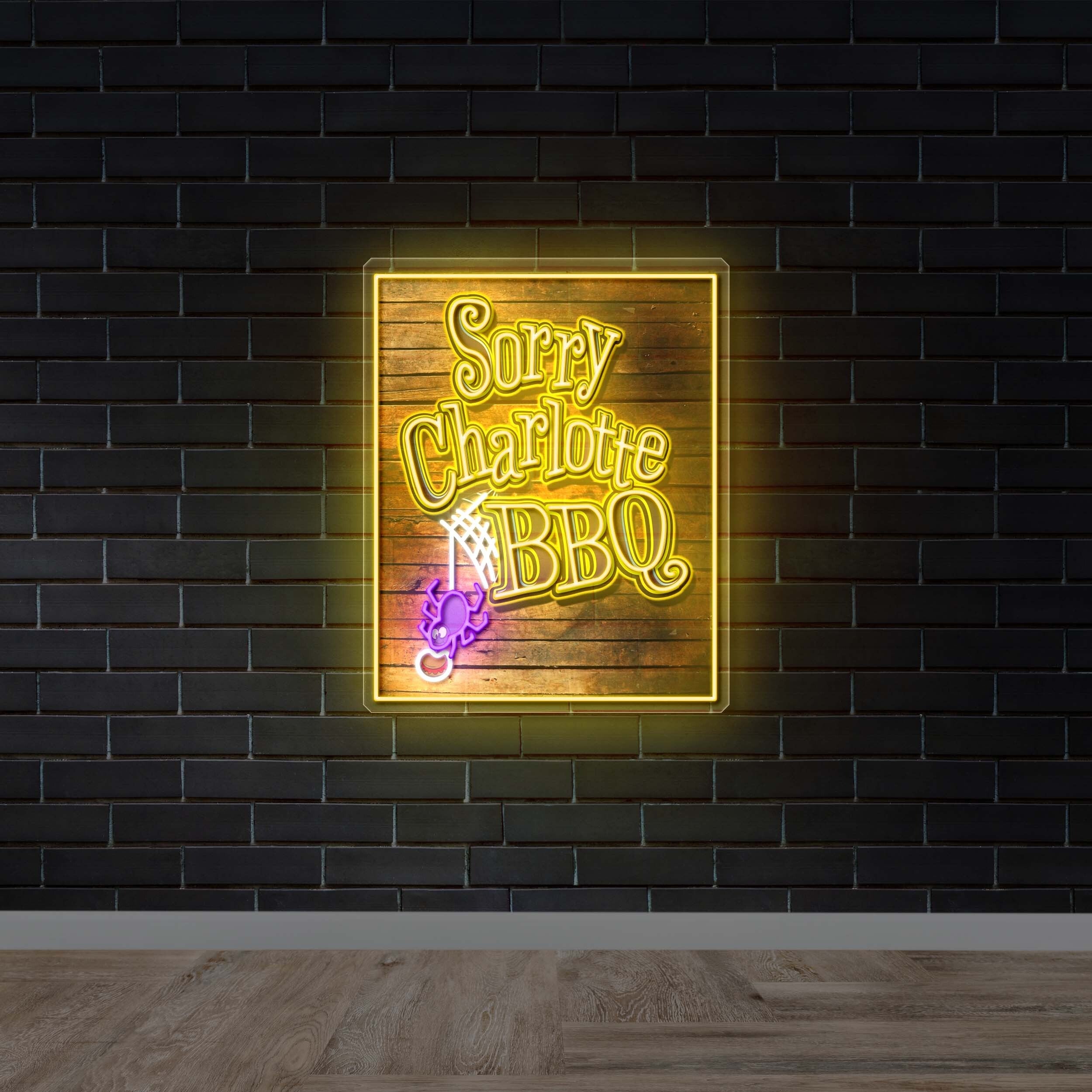 Sorry Charlotte BBQ - Premium Neon Artwork