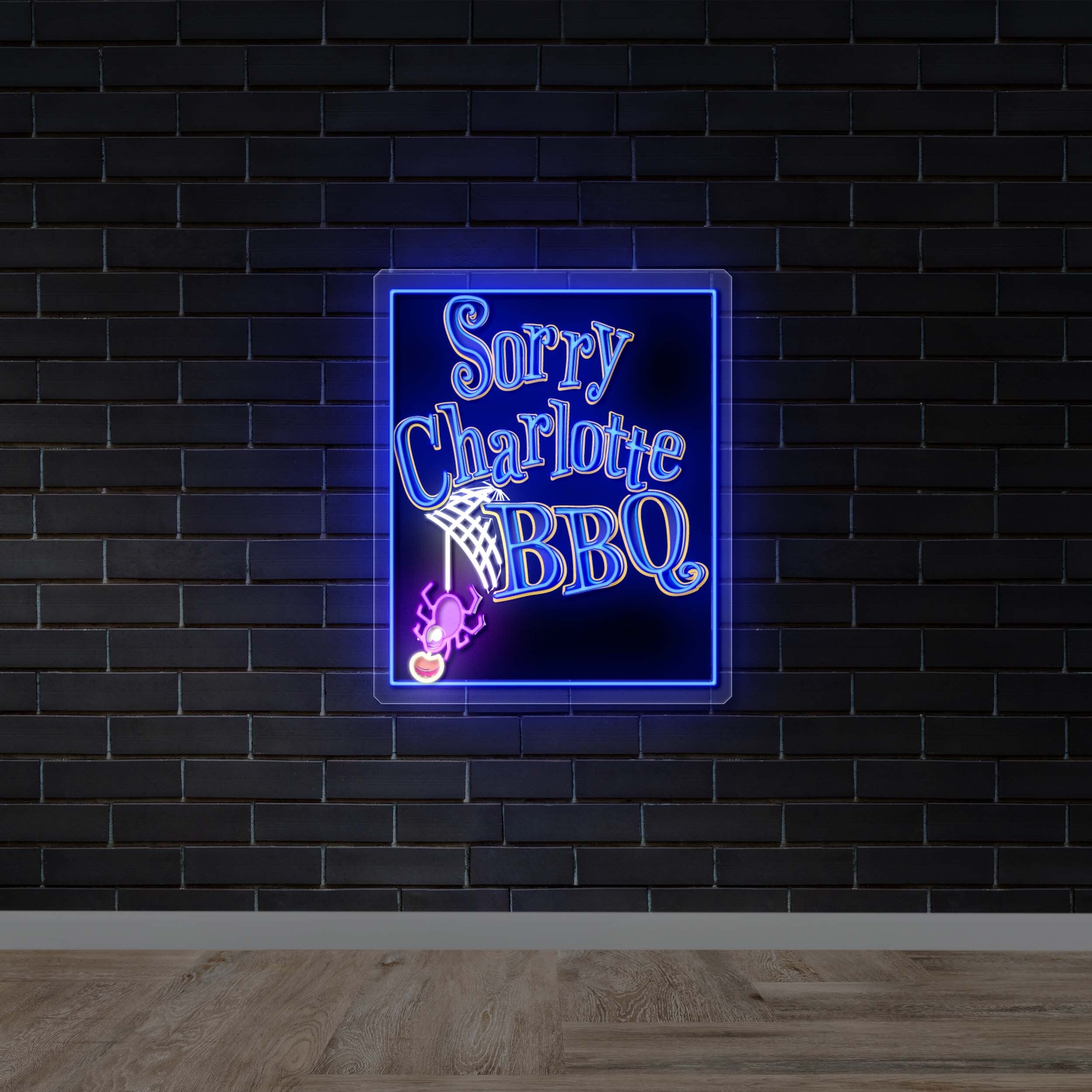Sorry Charlotte BBQ - Premium Neon Artwork