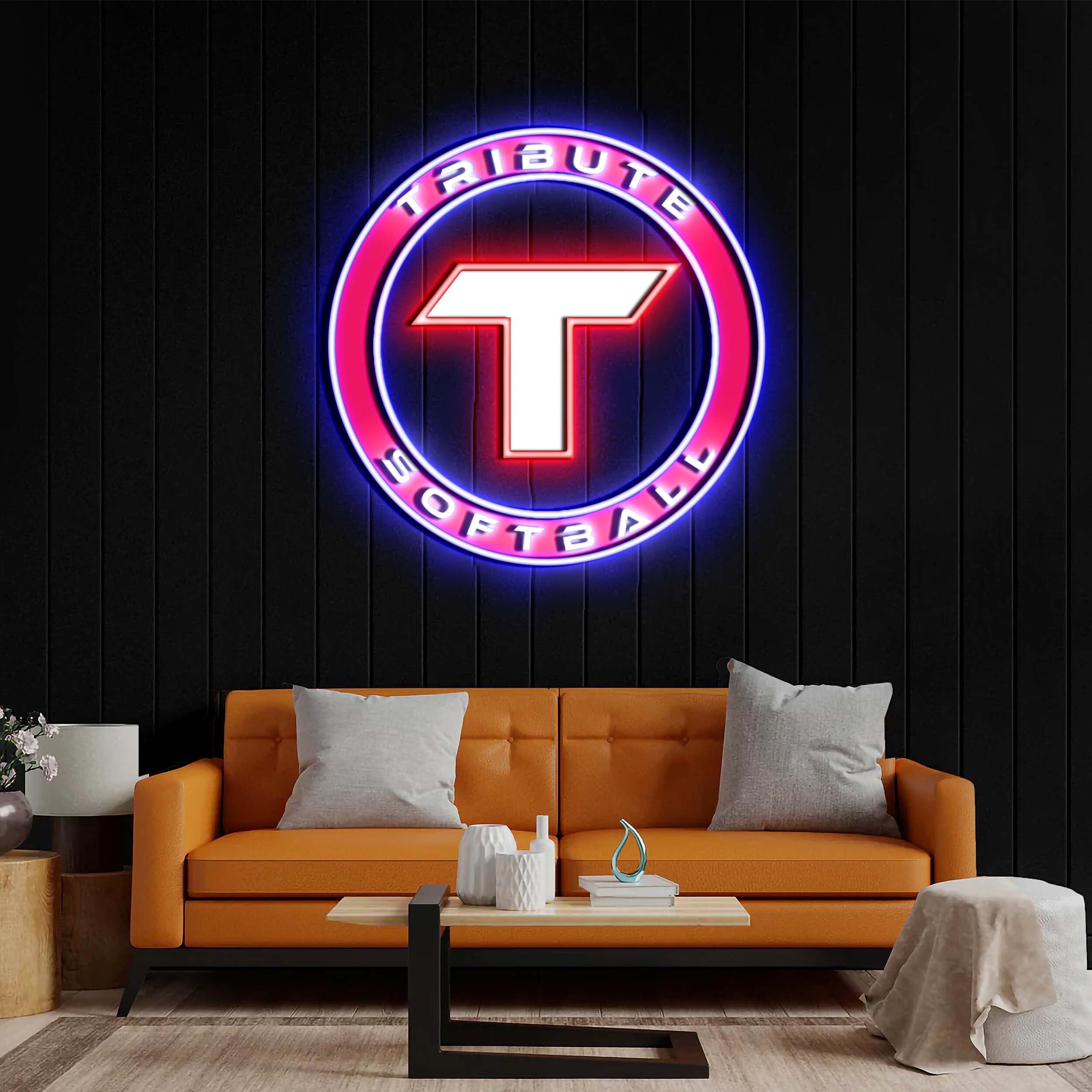 Tribute Softball - Premium Neon Artwork