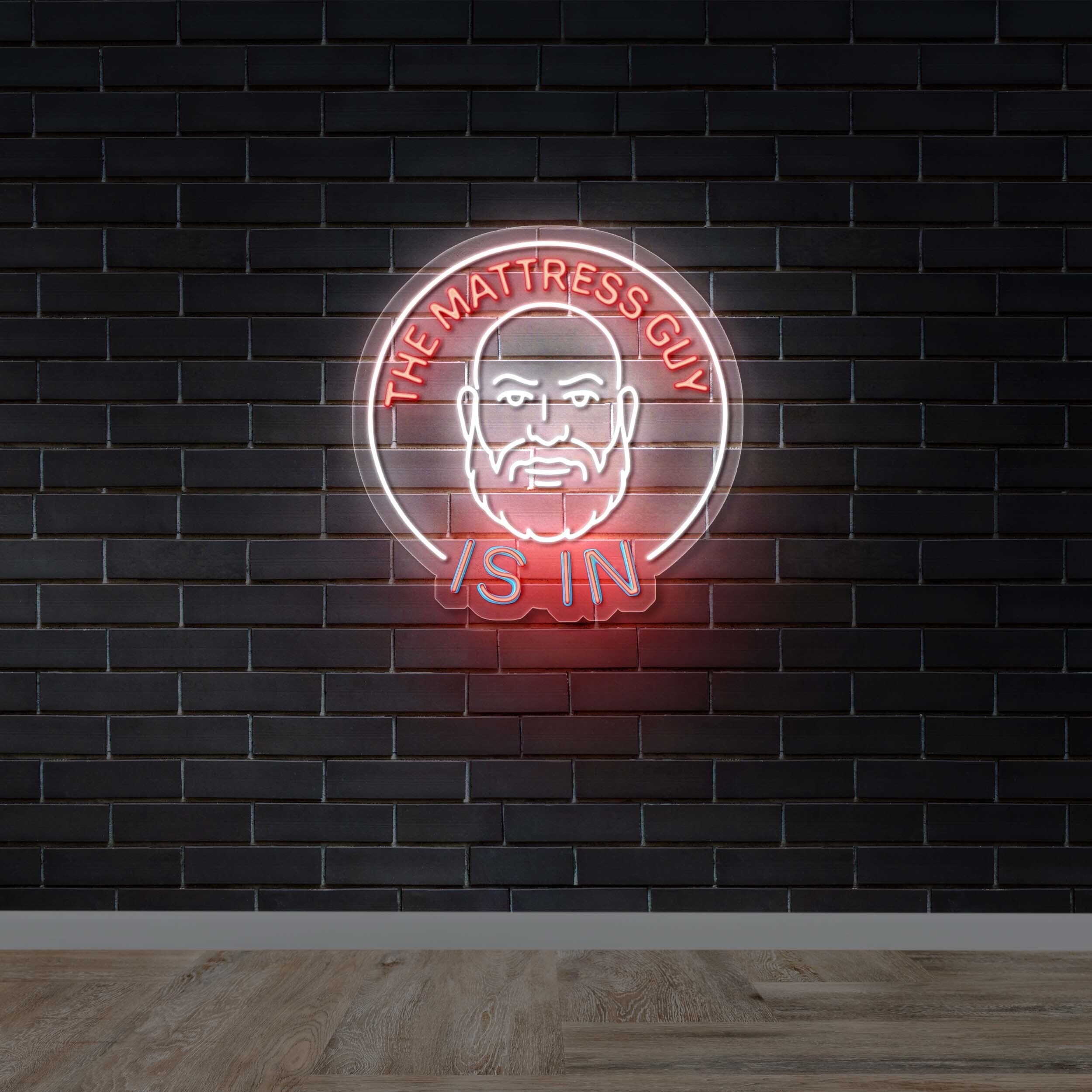THE MATTRESS GUY IS IN - Premium Neon Artwork