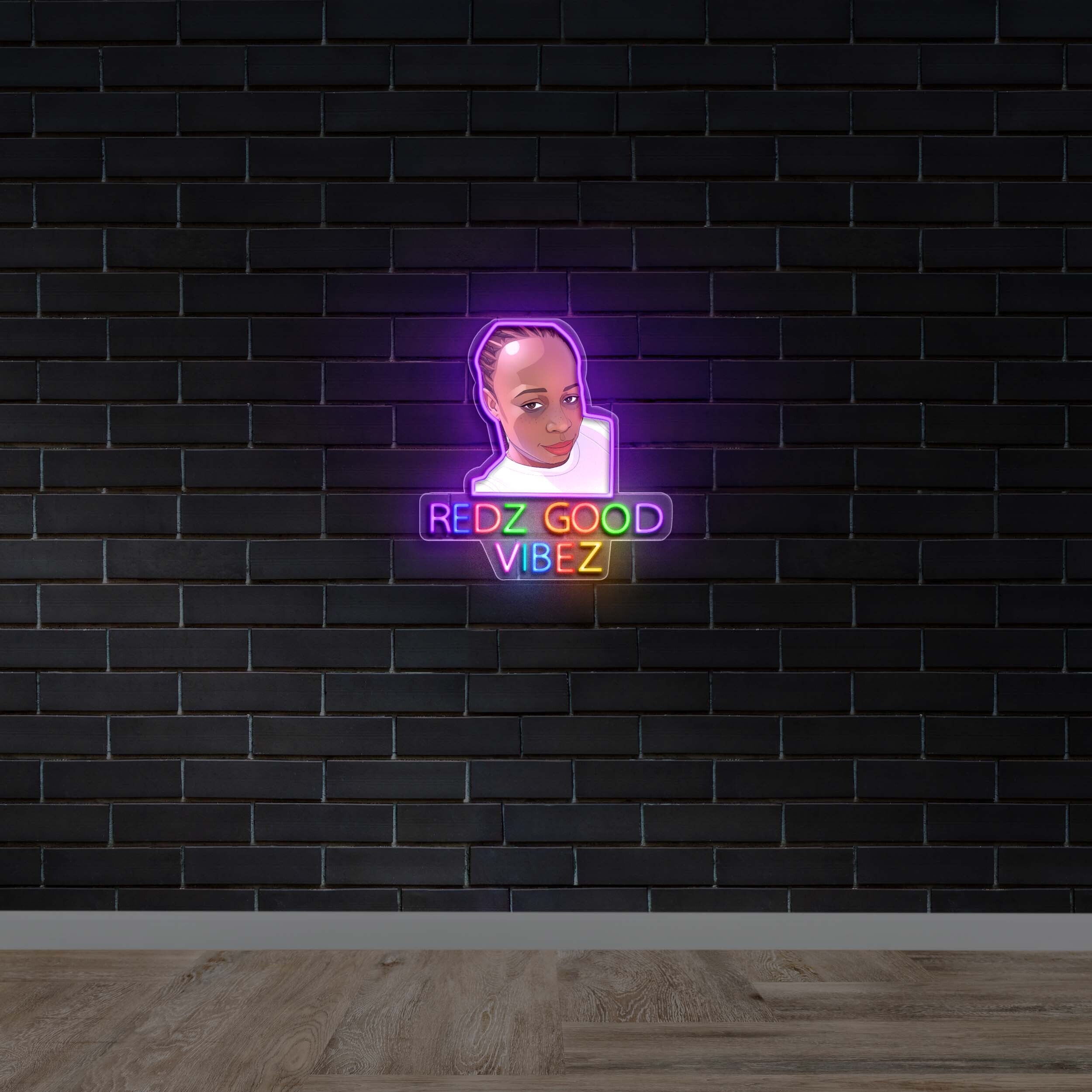 REDZ GOOD VIBEZ - Premium Neon Artwork