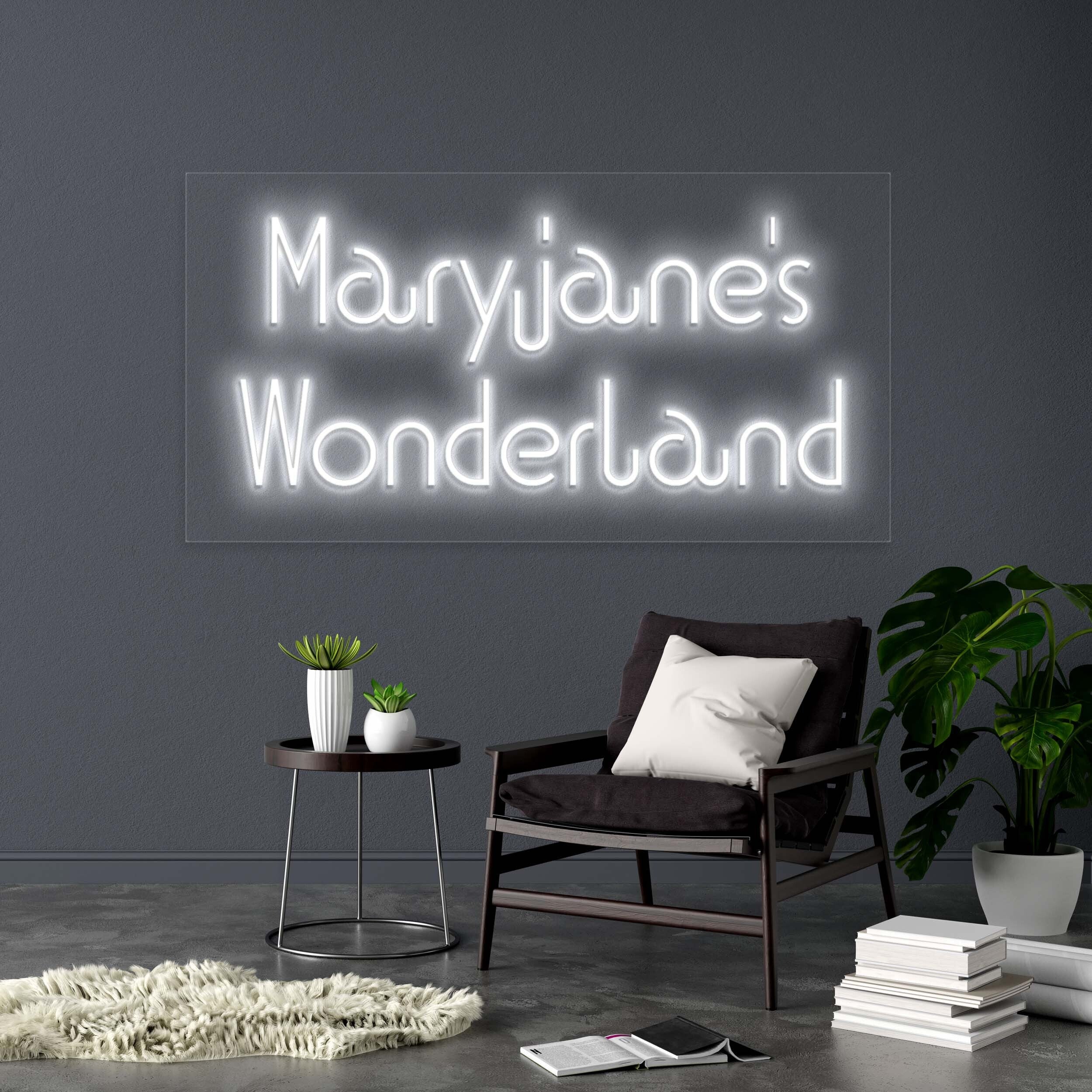 Maryjane's Wonderland (2 rows) - Premium Neon Artwork