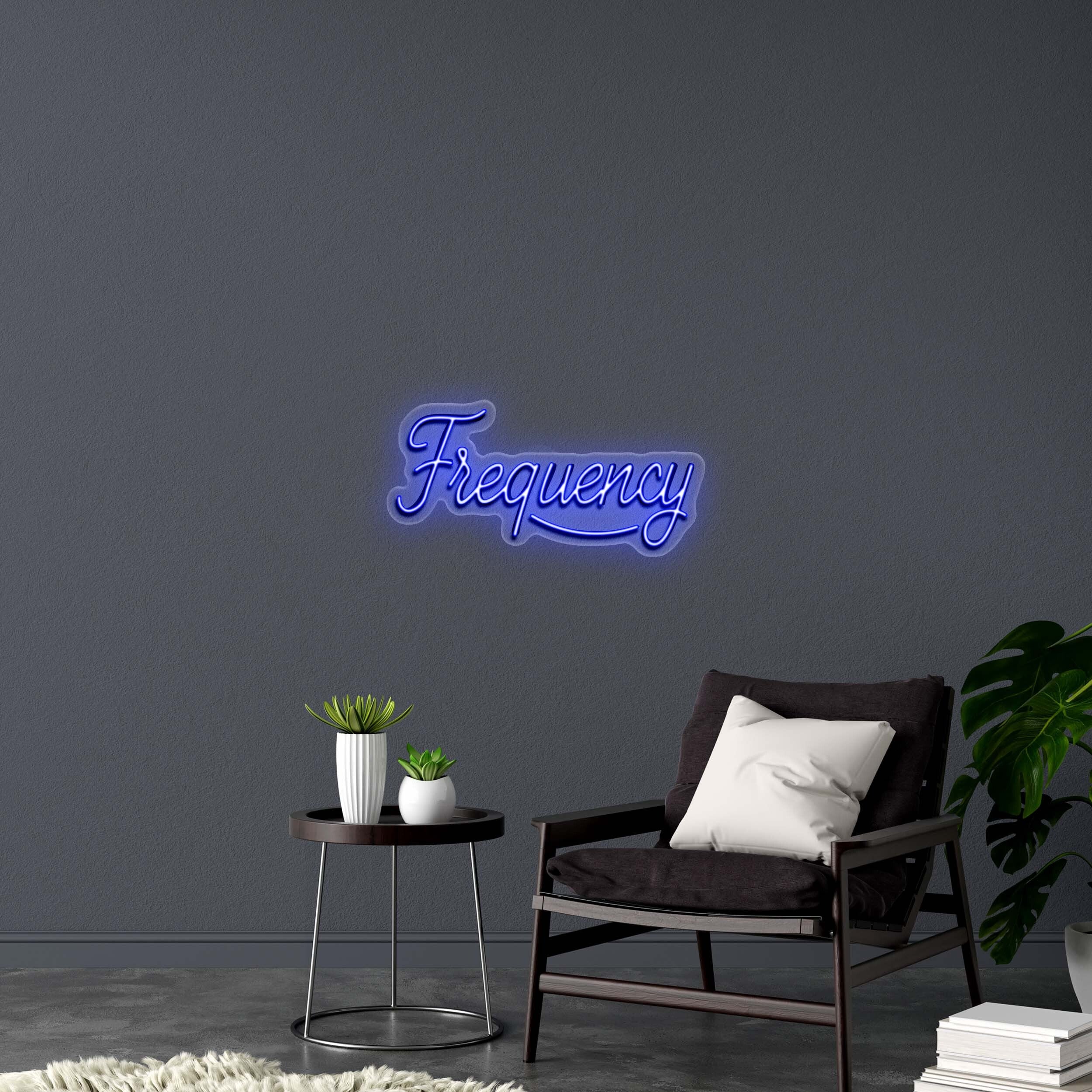 Frequency (Text Only) - Premium Neon Artwork