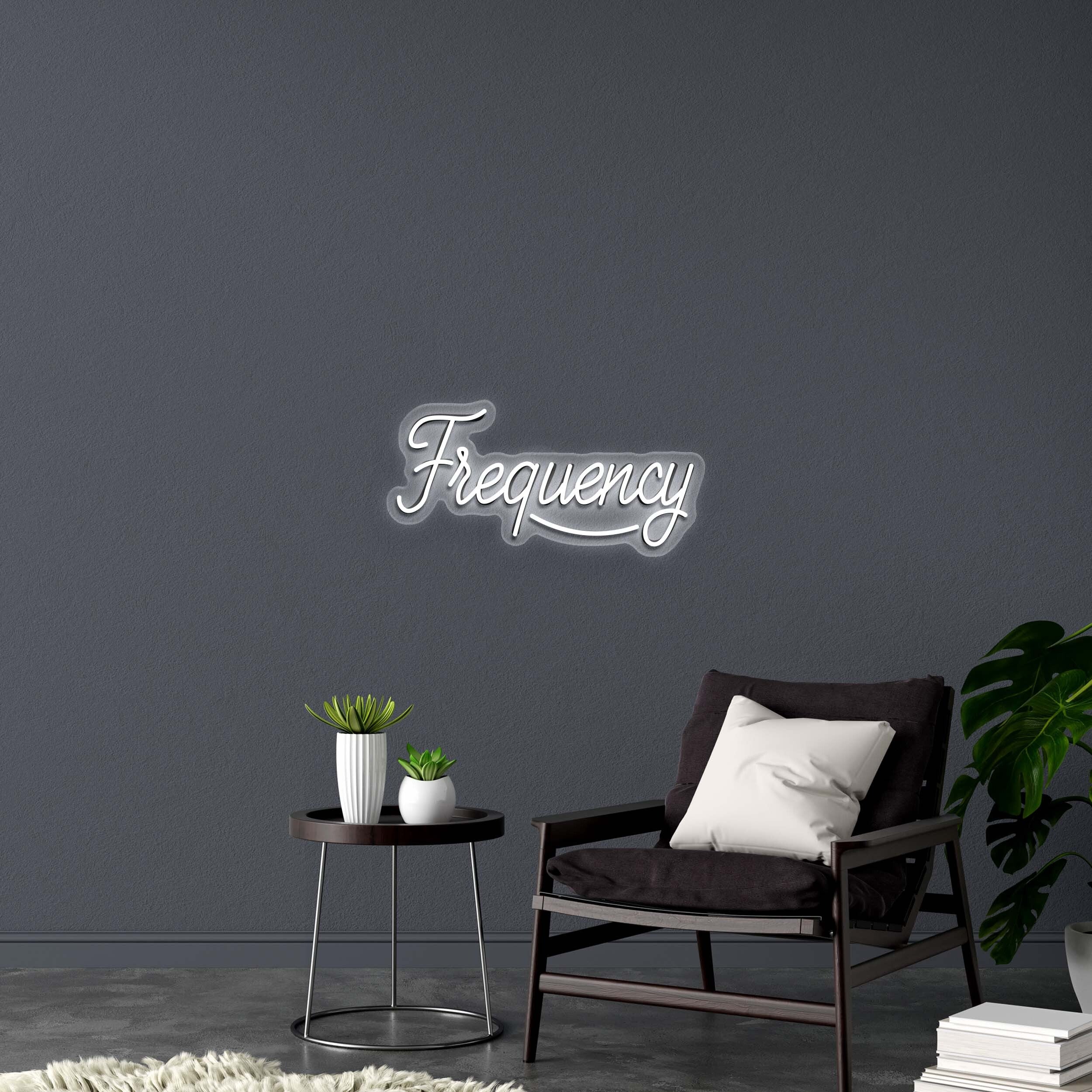Frequency (Text Only) - Premium Neon Artwork