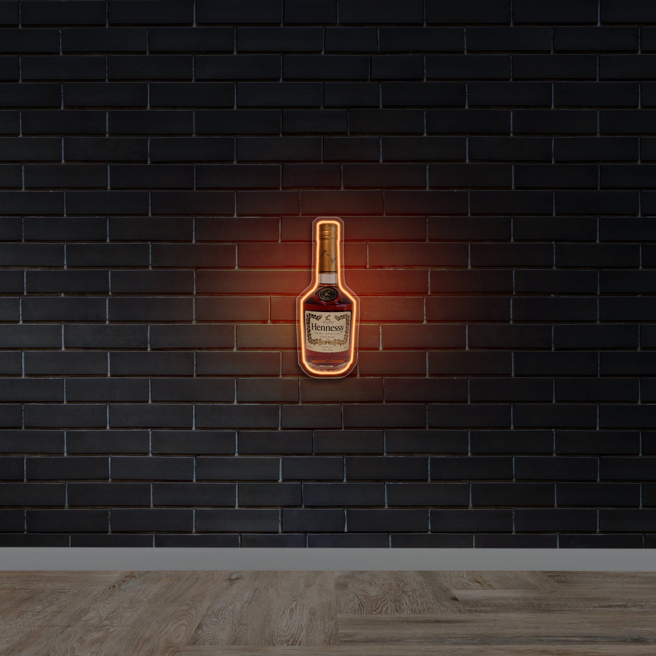 Hennessy Bottle - Premium Neon Artwork