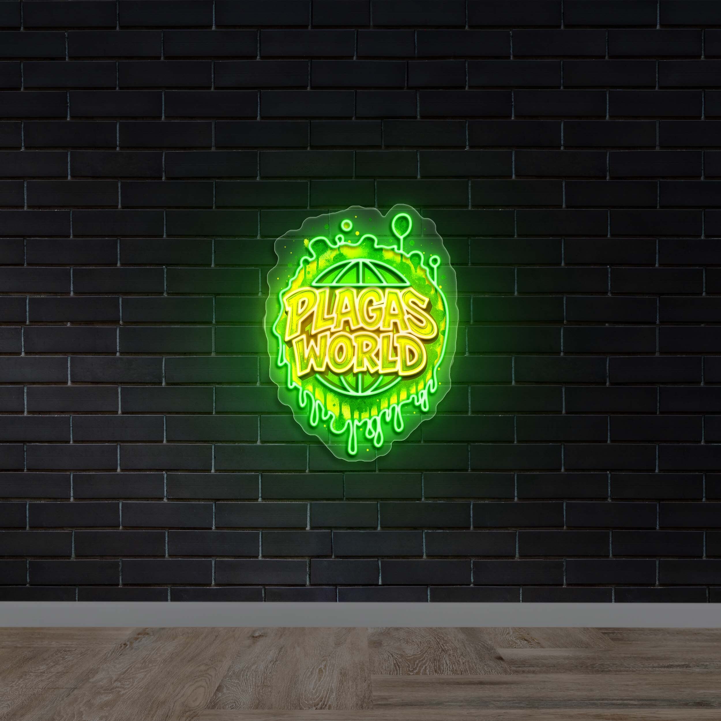 Plagas World - Premium Neon Artwork