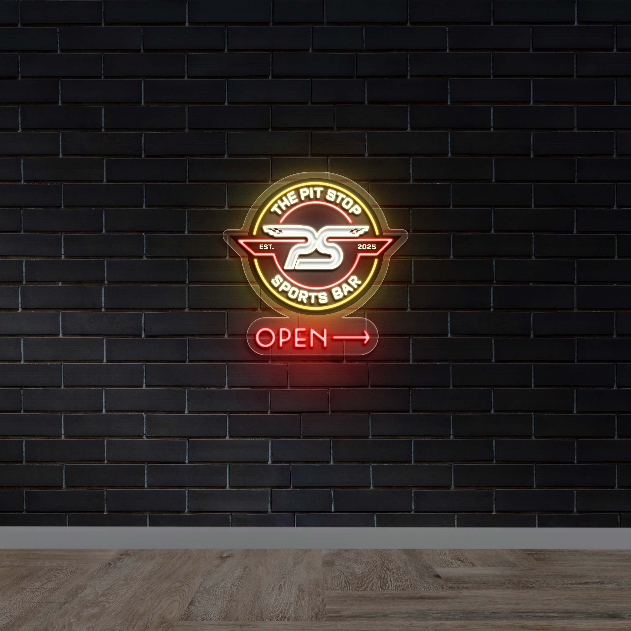 THE PIT STOP SPORTS BAR | 2nd Version - Premium Neon Artwork