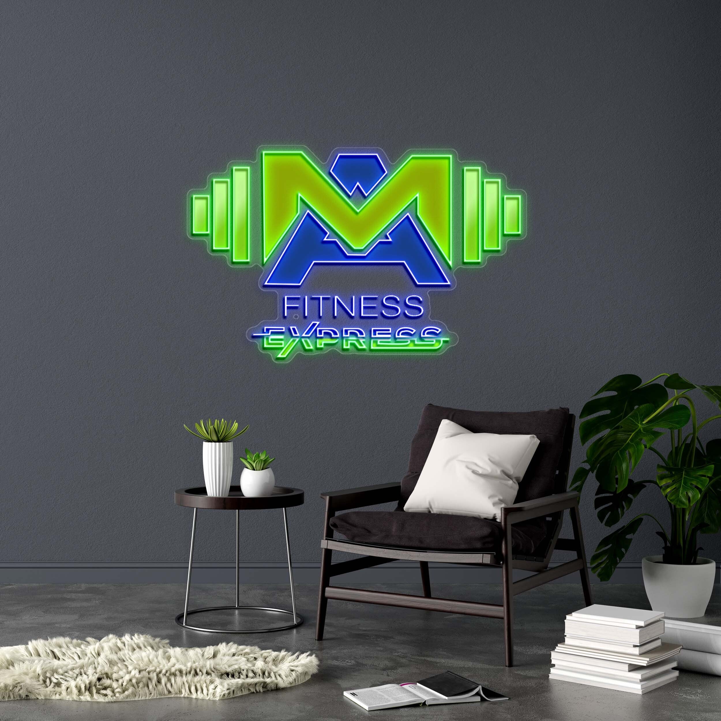 FITNESS EXPRESS - Premium Neon Artwork