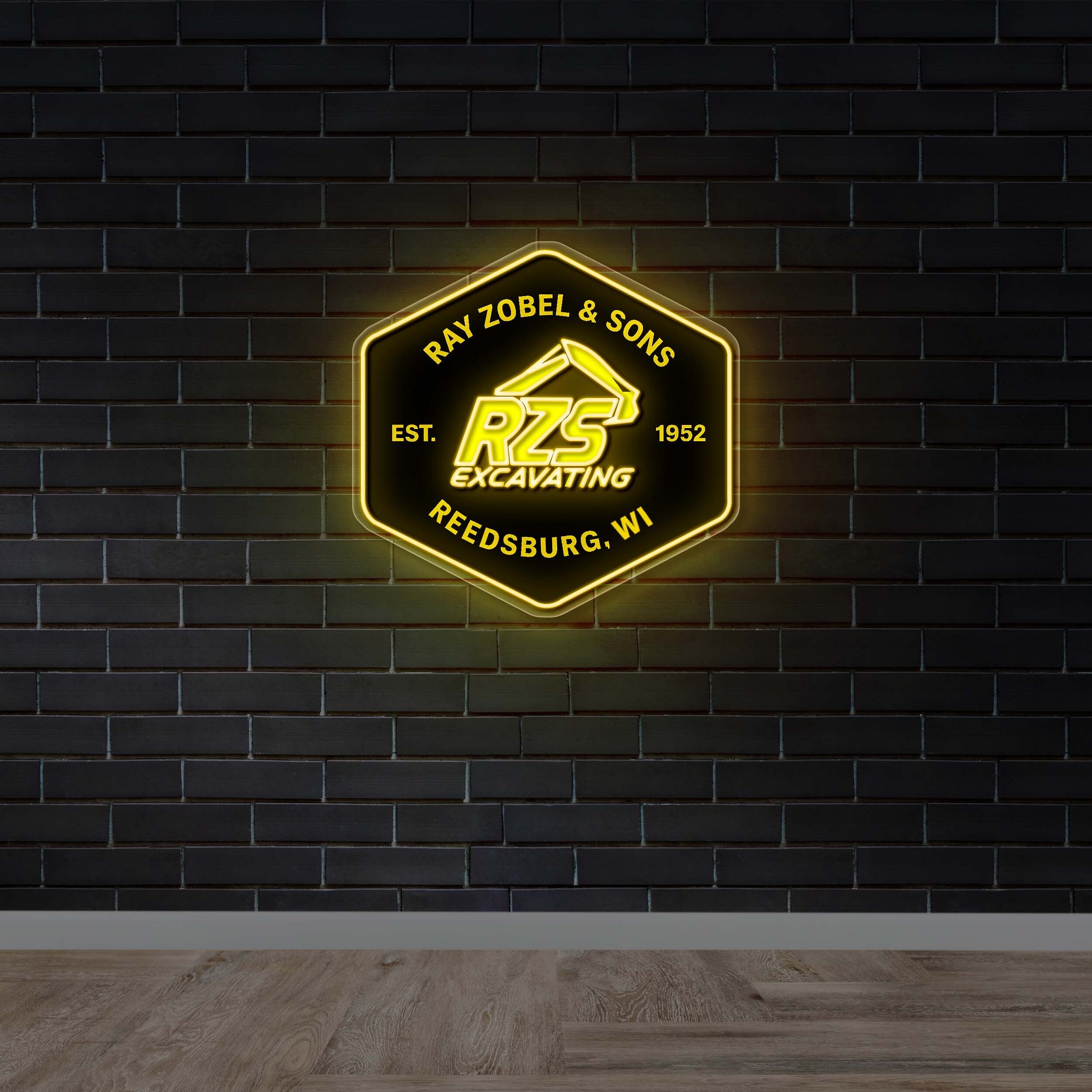 RZS Excavating - Premium Neon Artwork