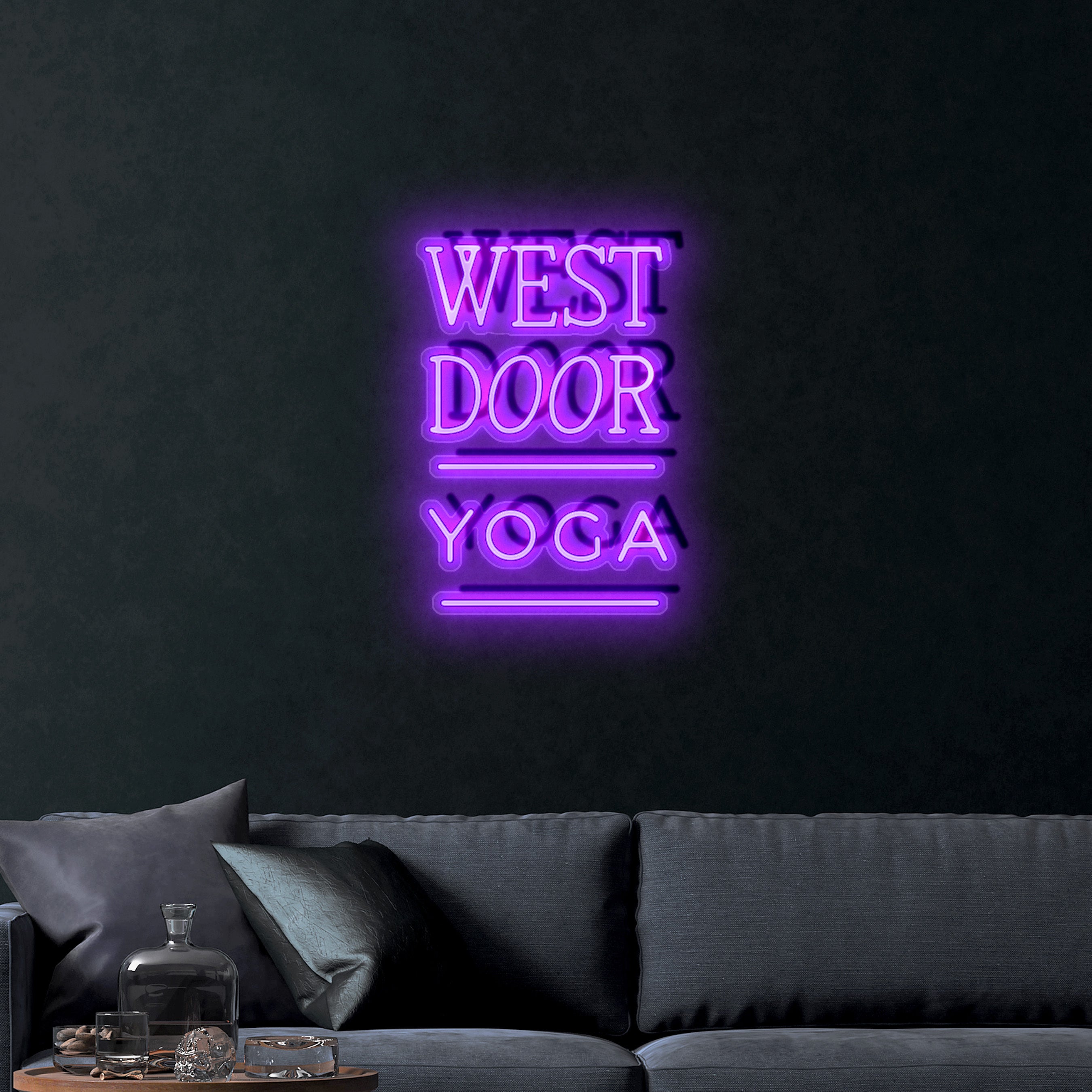 West Door Yoga – Premium Neon Artwork