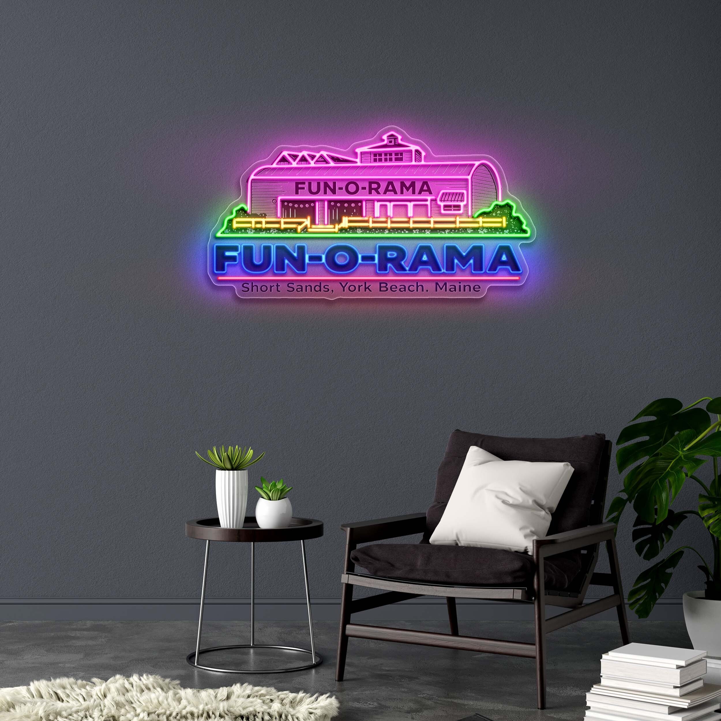 FUN-O-RAMA Short Sands, York Beach, Maine - Premium Neon Artwork