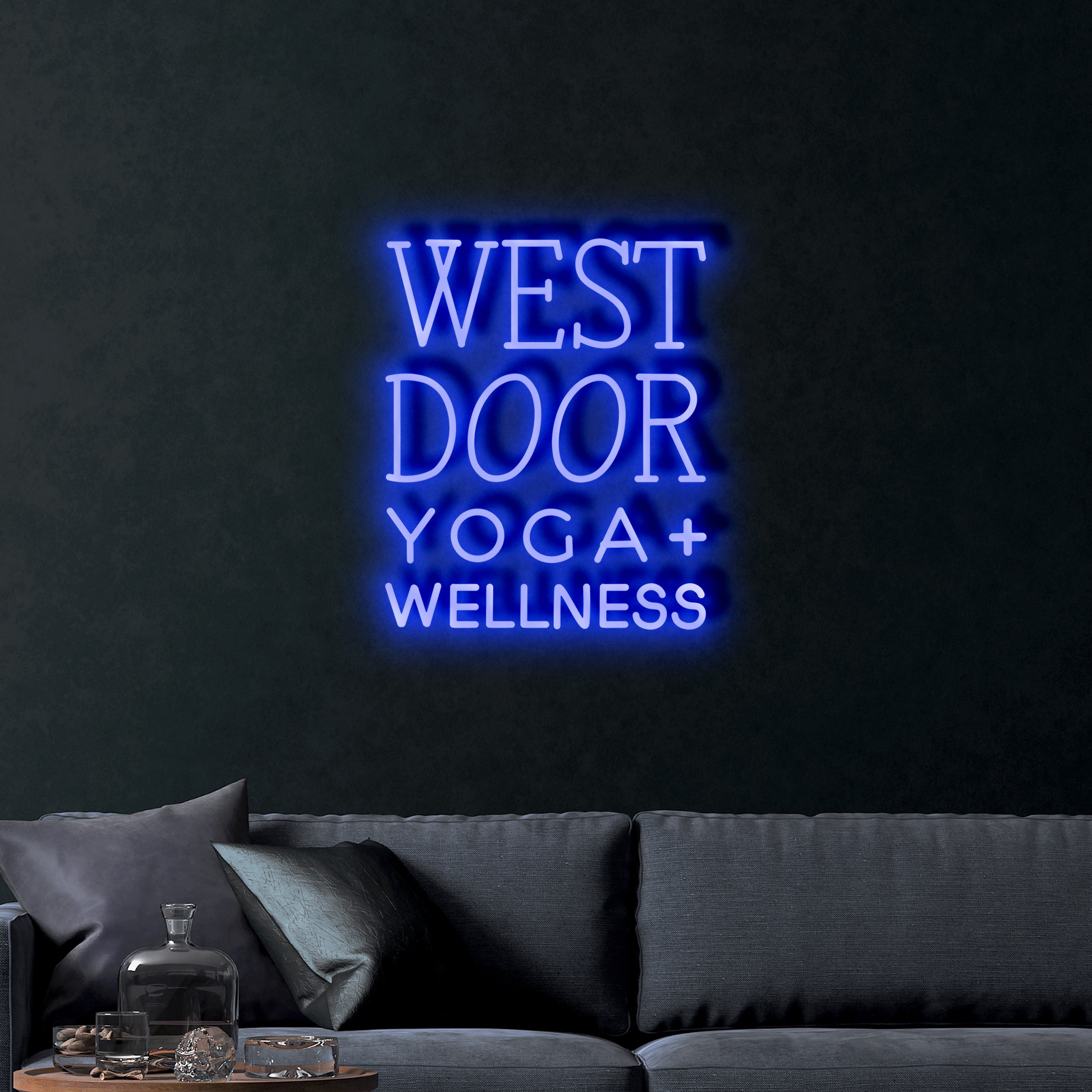 West Door Yoga – Premium Neon Artwork