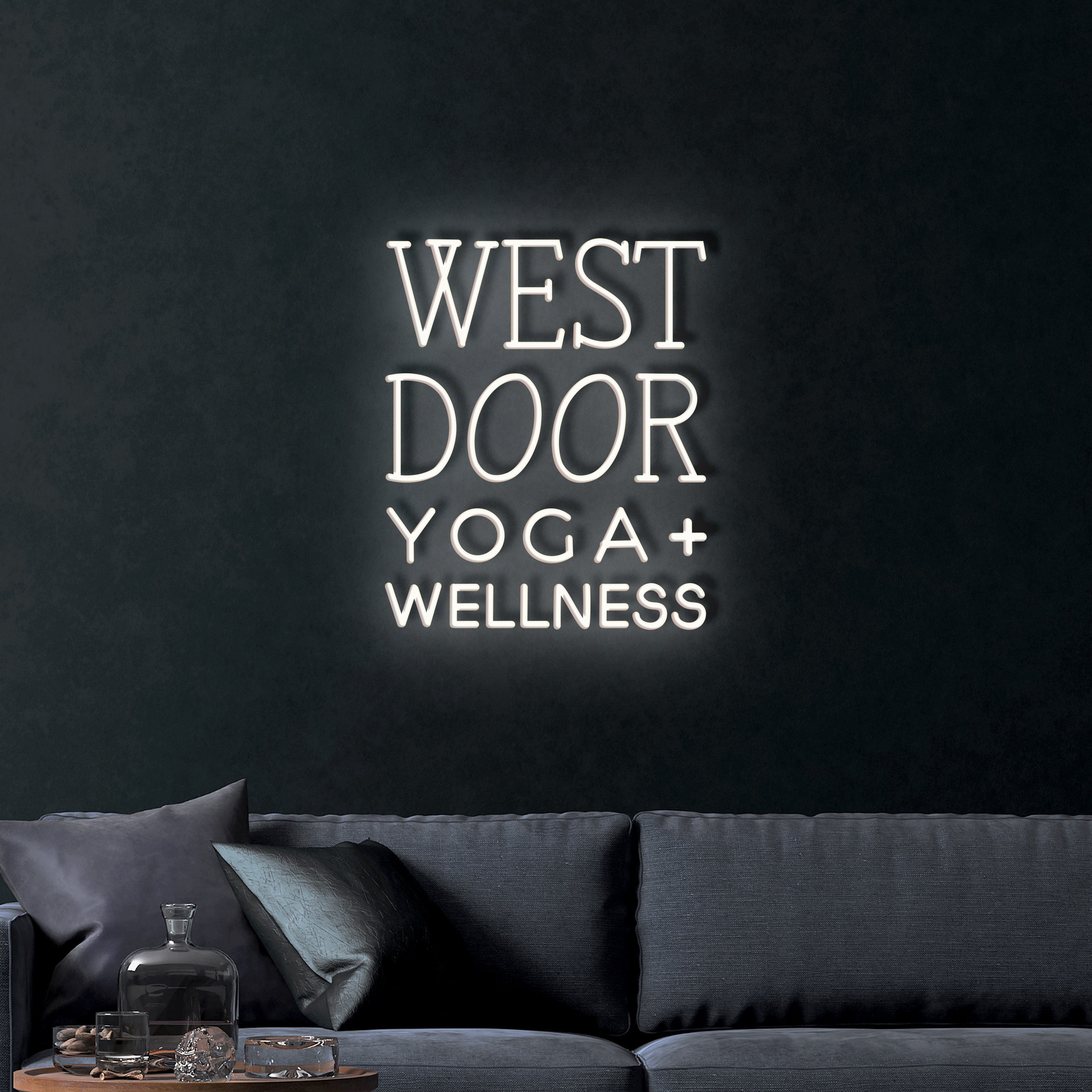 West Door Yoga – Premium Neon Artwork