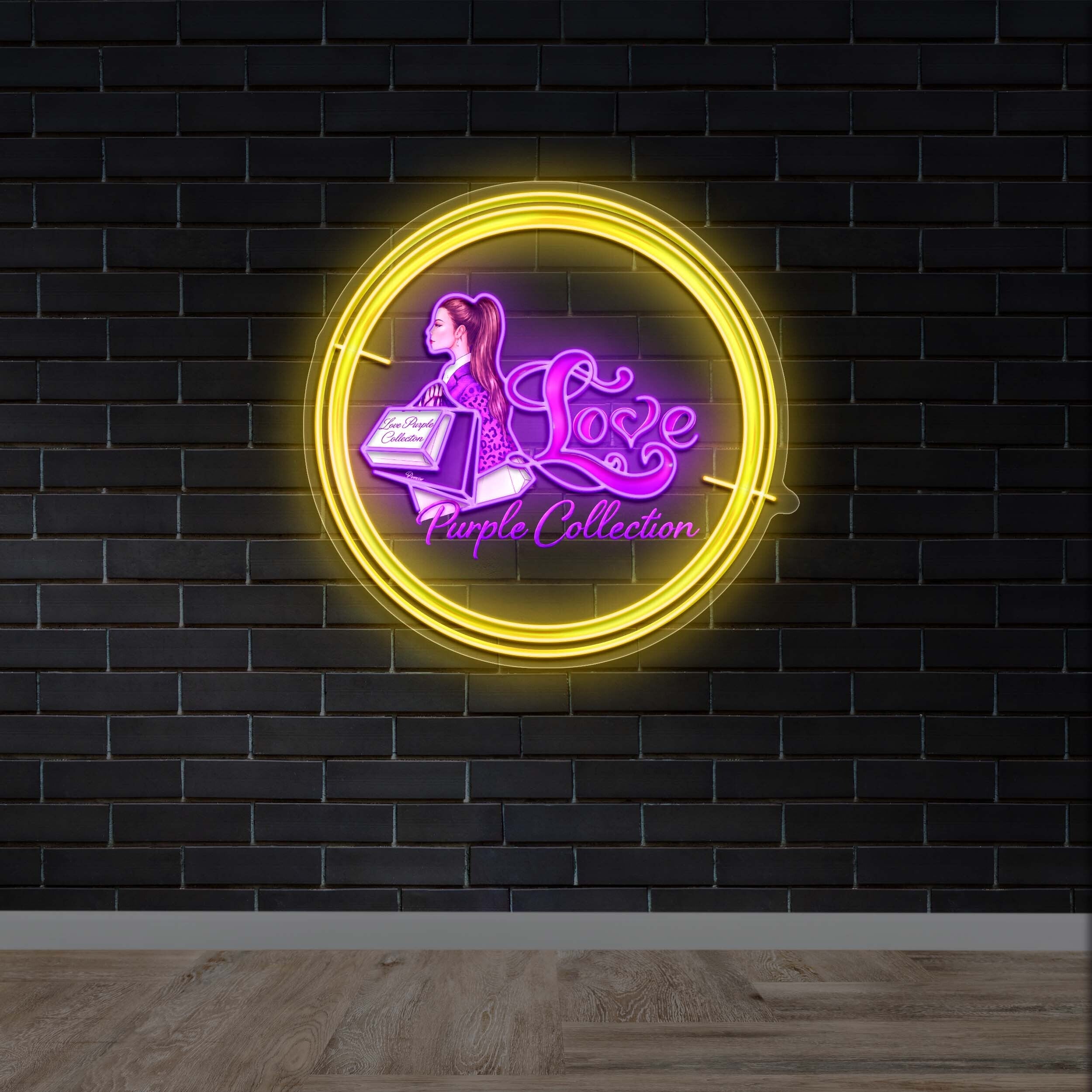 Love Purple Collection - Premium Neon Artwork