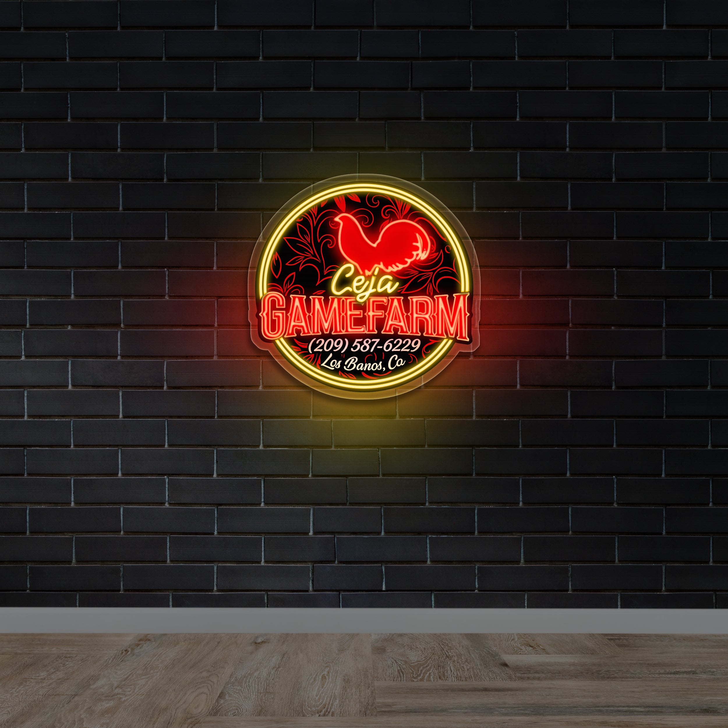 Ceja Gamefarm - Premium Neon Artwork